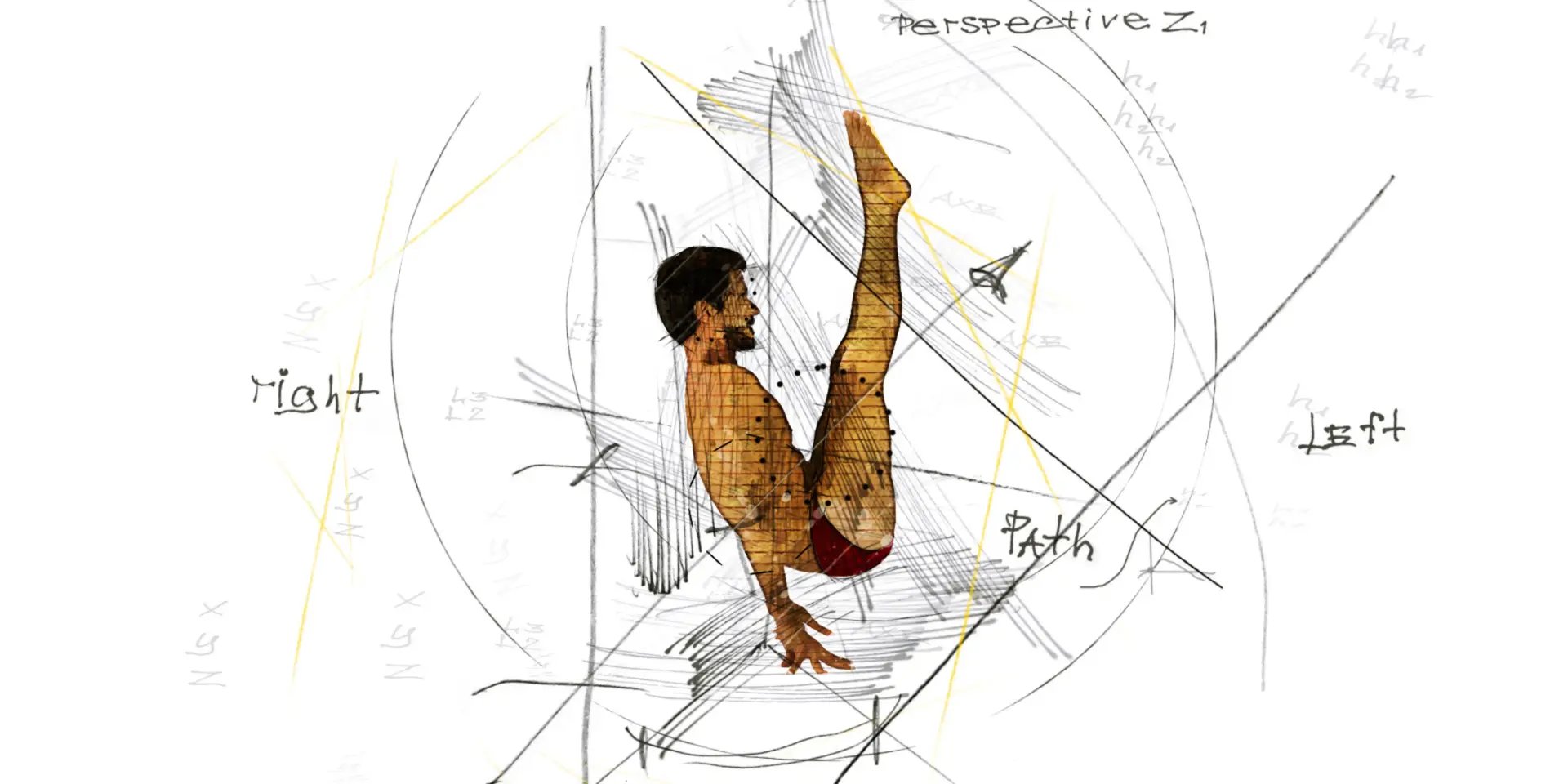 an abstract photo of a curved building with a blue sky in the background