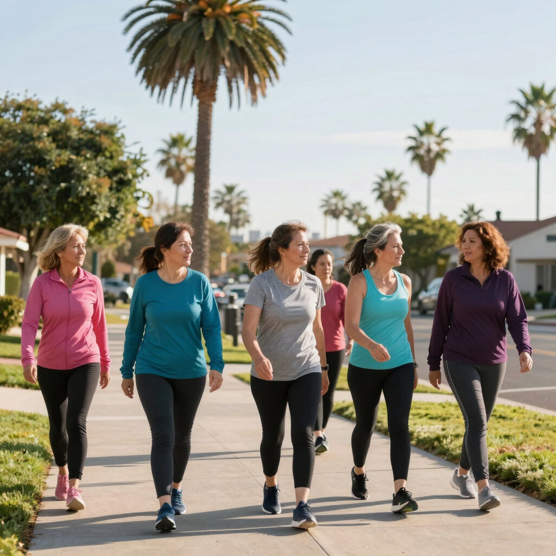 a group of people walking across a bridge