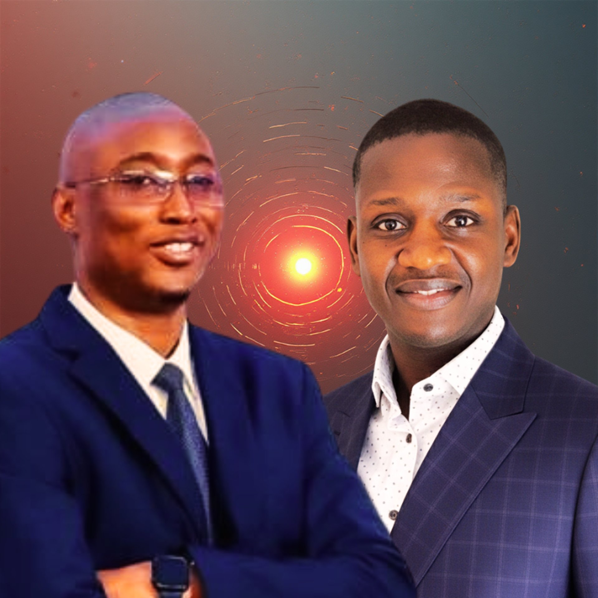 an abstract photo of a curved building with a blue sky in the background