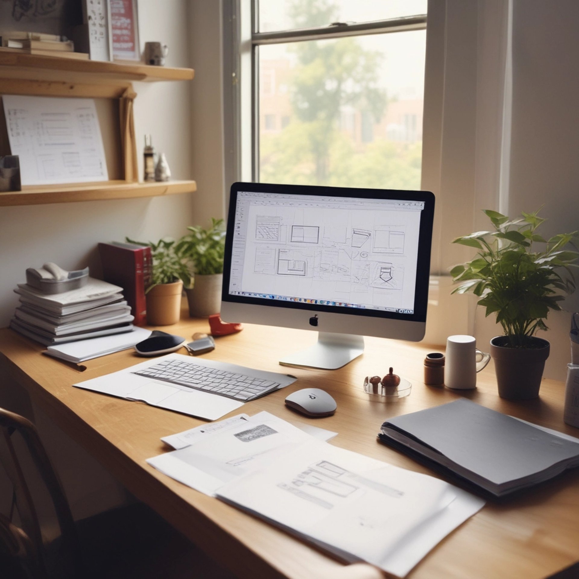 an abstract photo of a curved building with a blue sky in the background