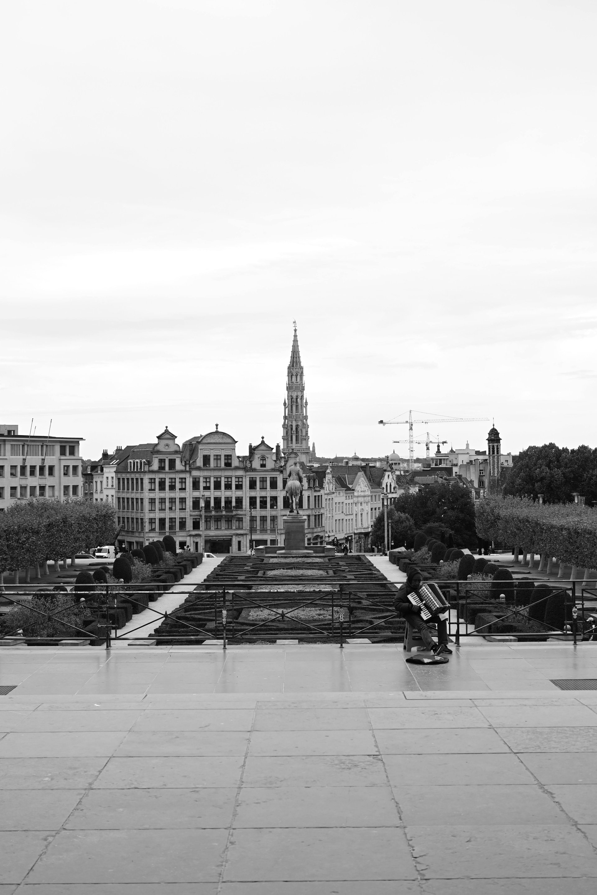 an abstract photo of a curved building with a blue sky in the background