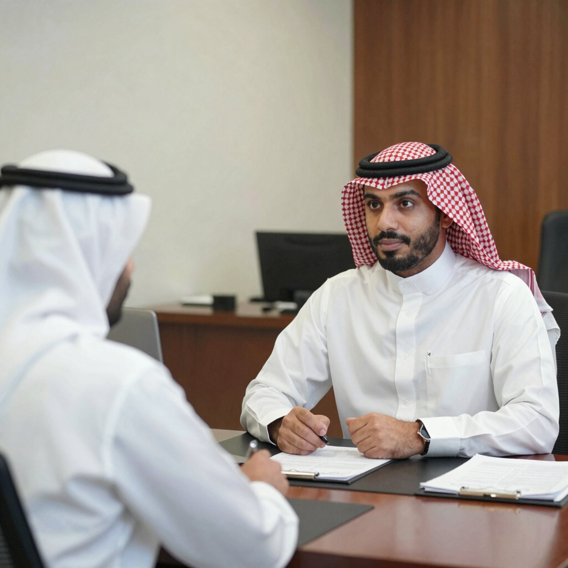 an abstract photo of a curved building with a blue sky in the background