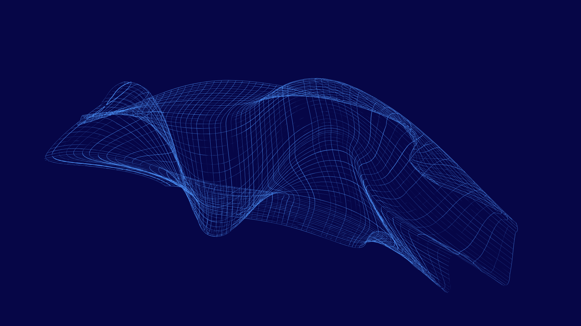 a blue background with lines and dots