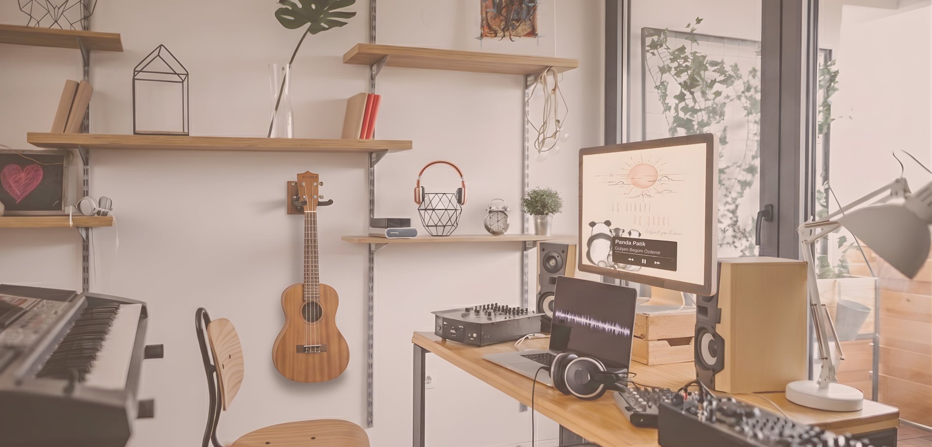 an abstract photo of a curved building with a blue sky in the background