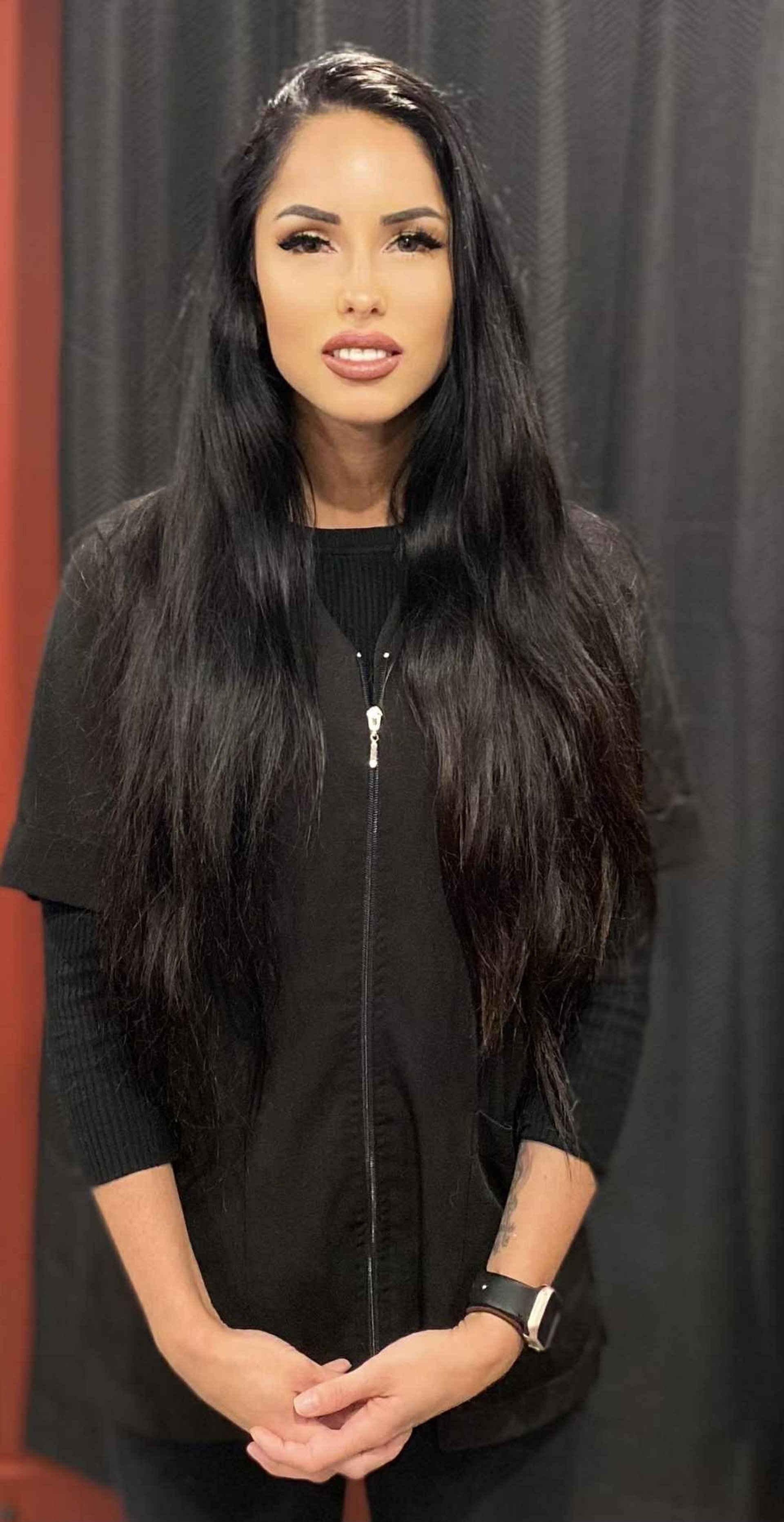 black and brown leather padded tub sofa