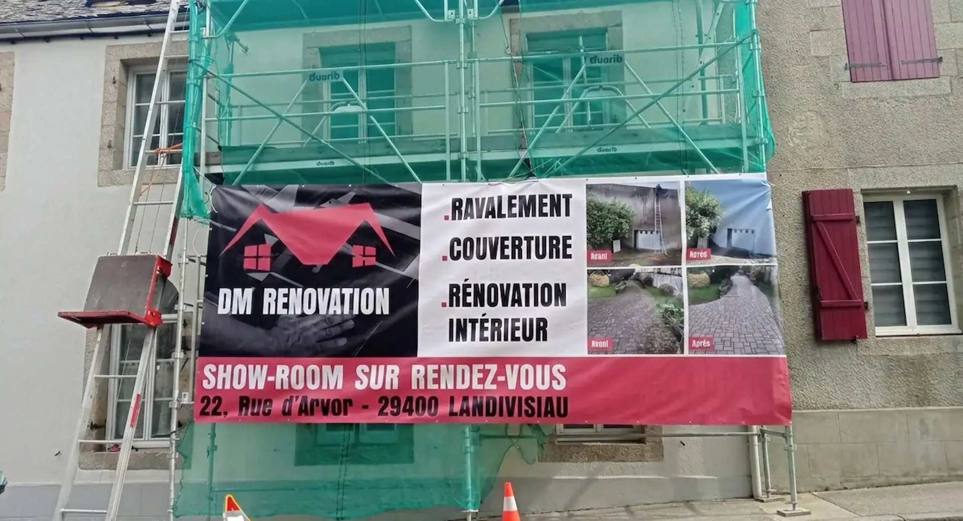 Toiture neuve en ardoise posée par DM Rénovation, artisan couvreur expert dans le Finistère