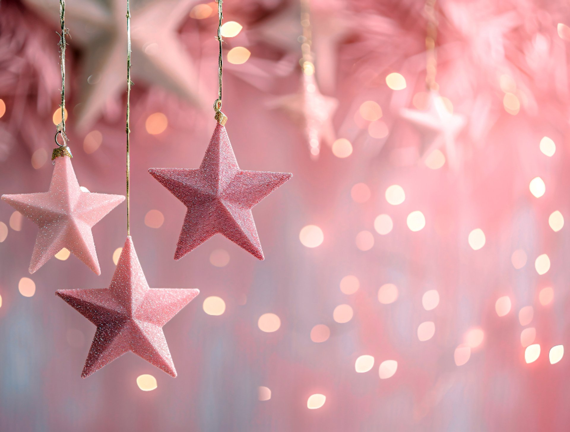 shallow focus photo of wooden stars hanging decor