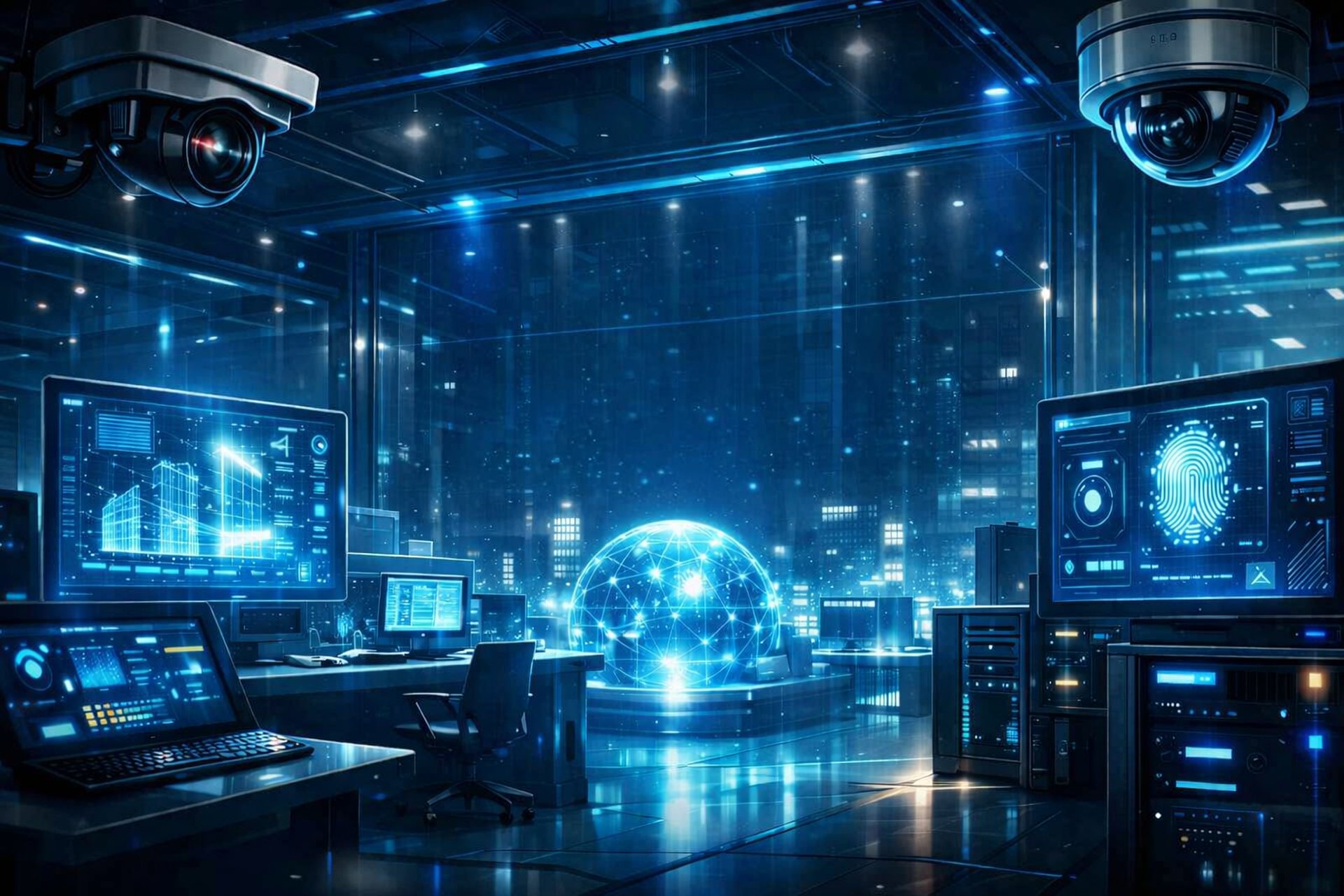 an abstract photo of a curved building with a blue sky in the background