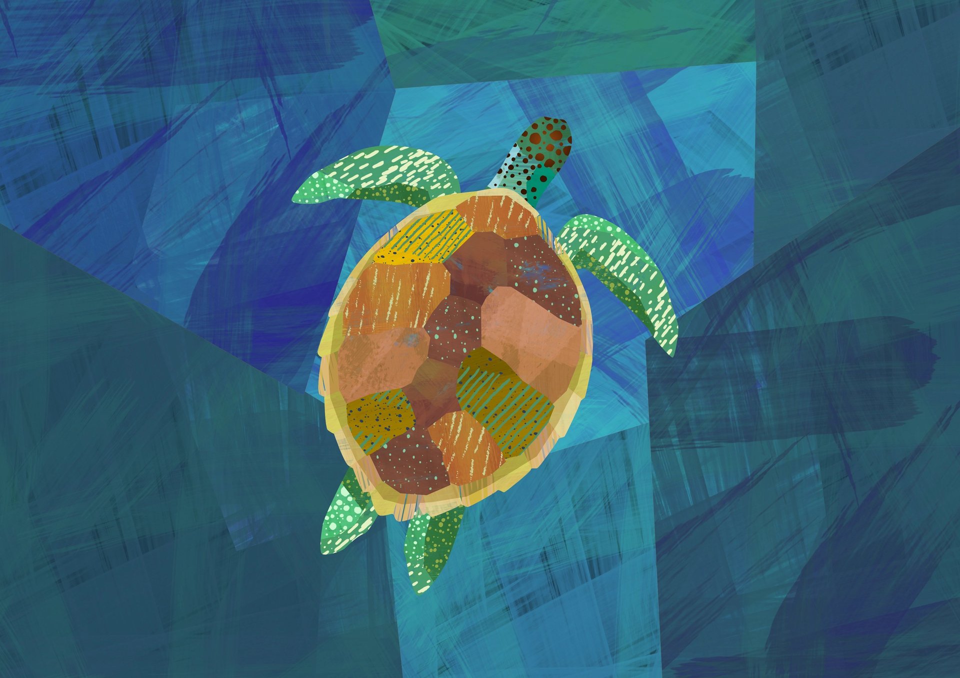 an abstract photo of a curved building with a blue sky in the background