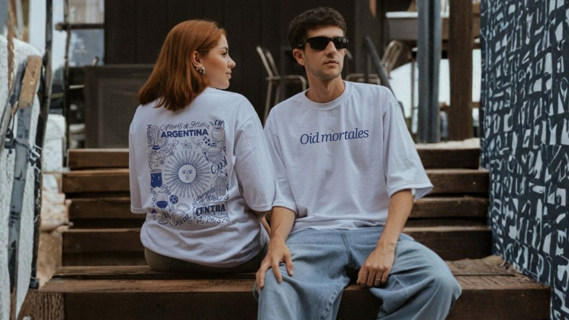 an abstract photo of a curved building with a blue sky in the background