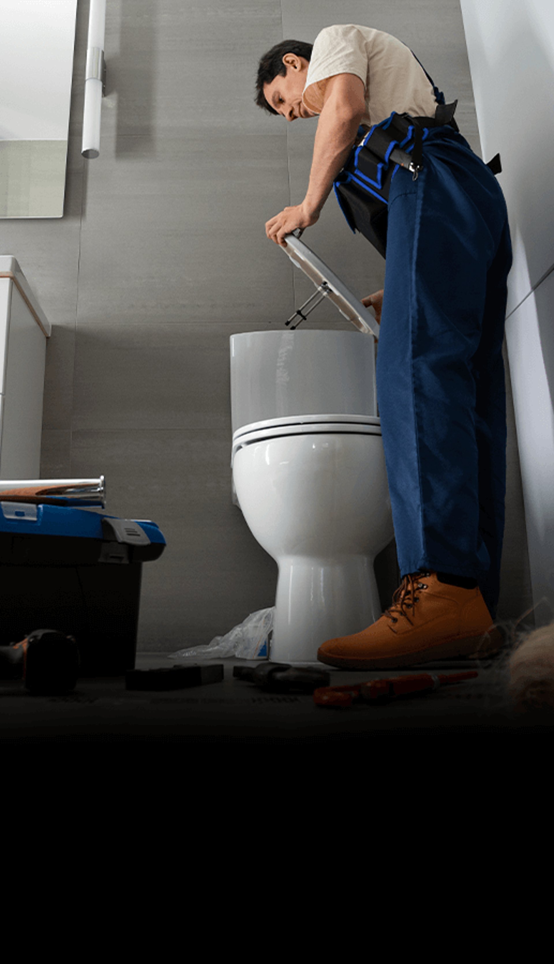 an abstract photo of a curved building with a blue sky in the background