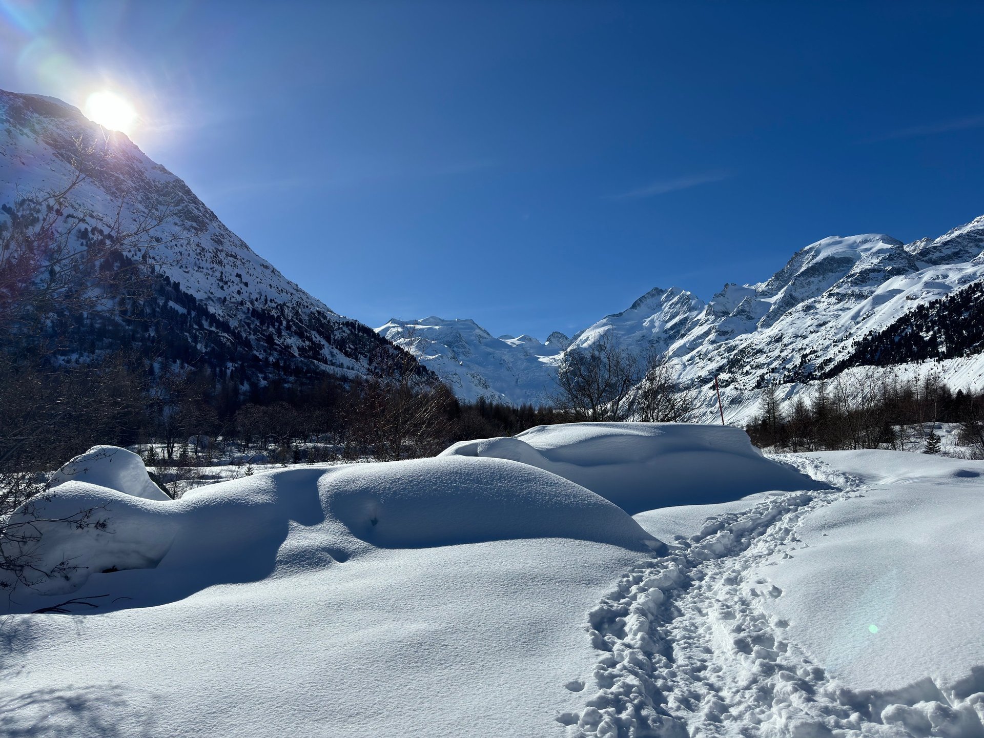 mountain range under blue sky