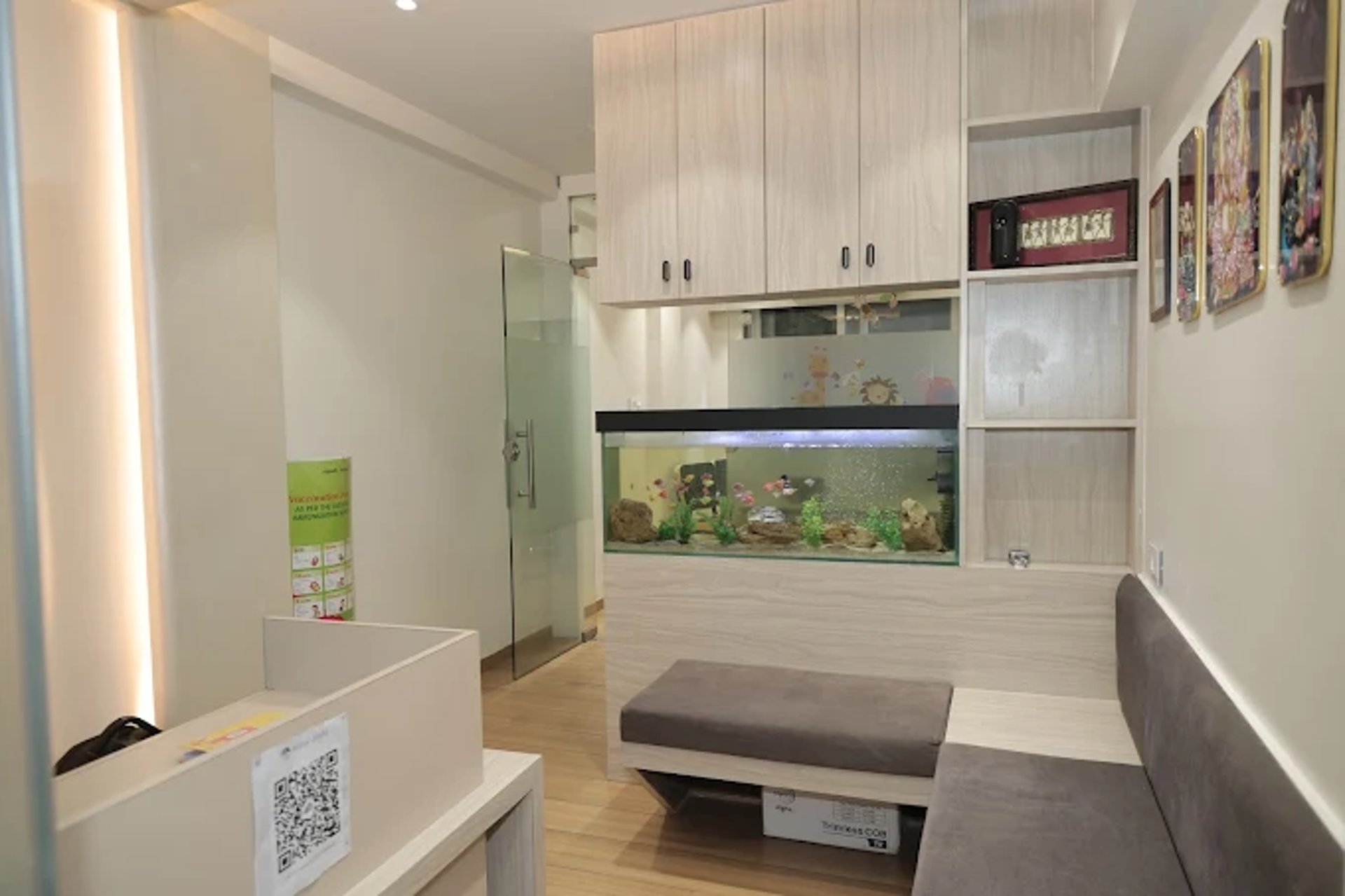 an abstract photo of a curved building with a blue sky in the background