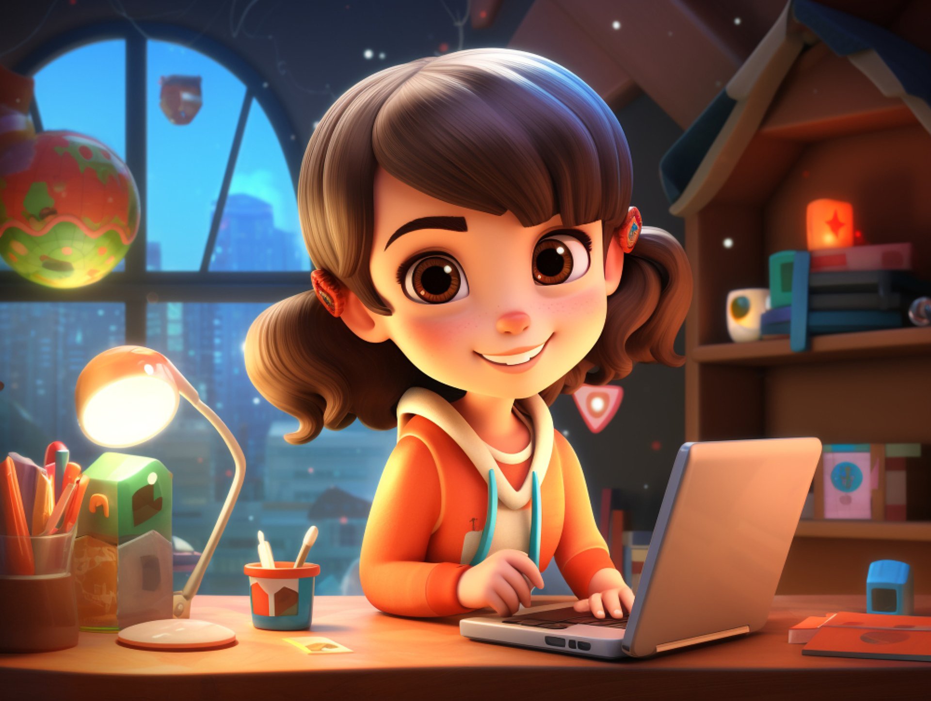 an abstract photo of a curved building with a blue sky in the background