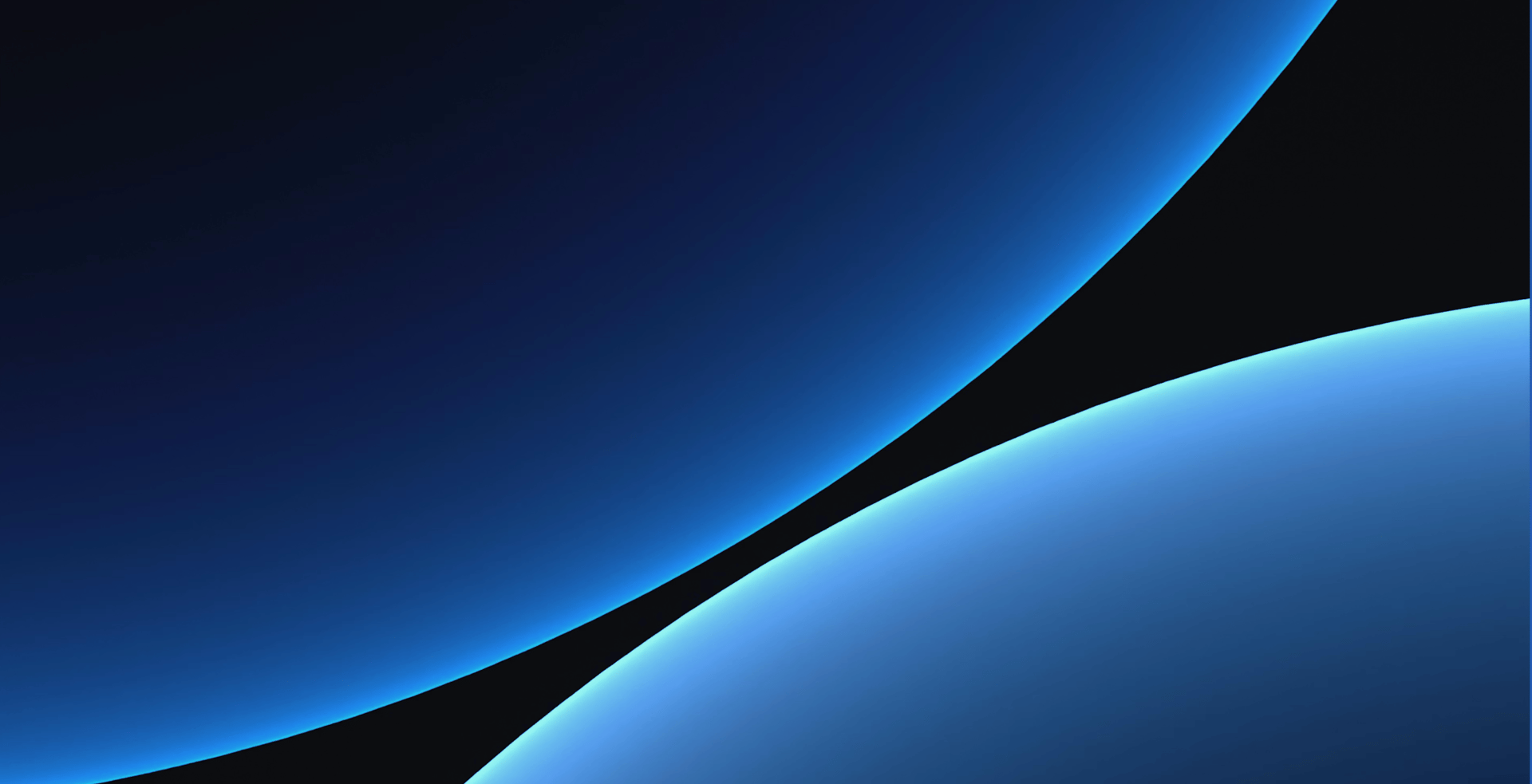 a black background with a blue swirl in the middle