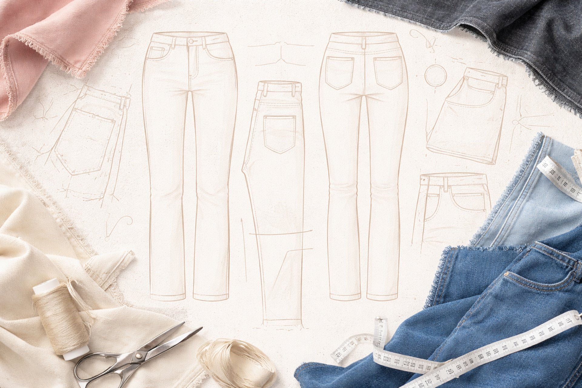 an abstract painting with orange and blue colors