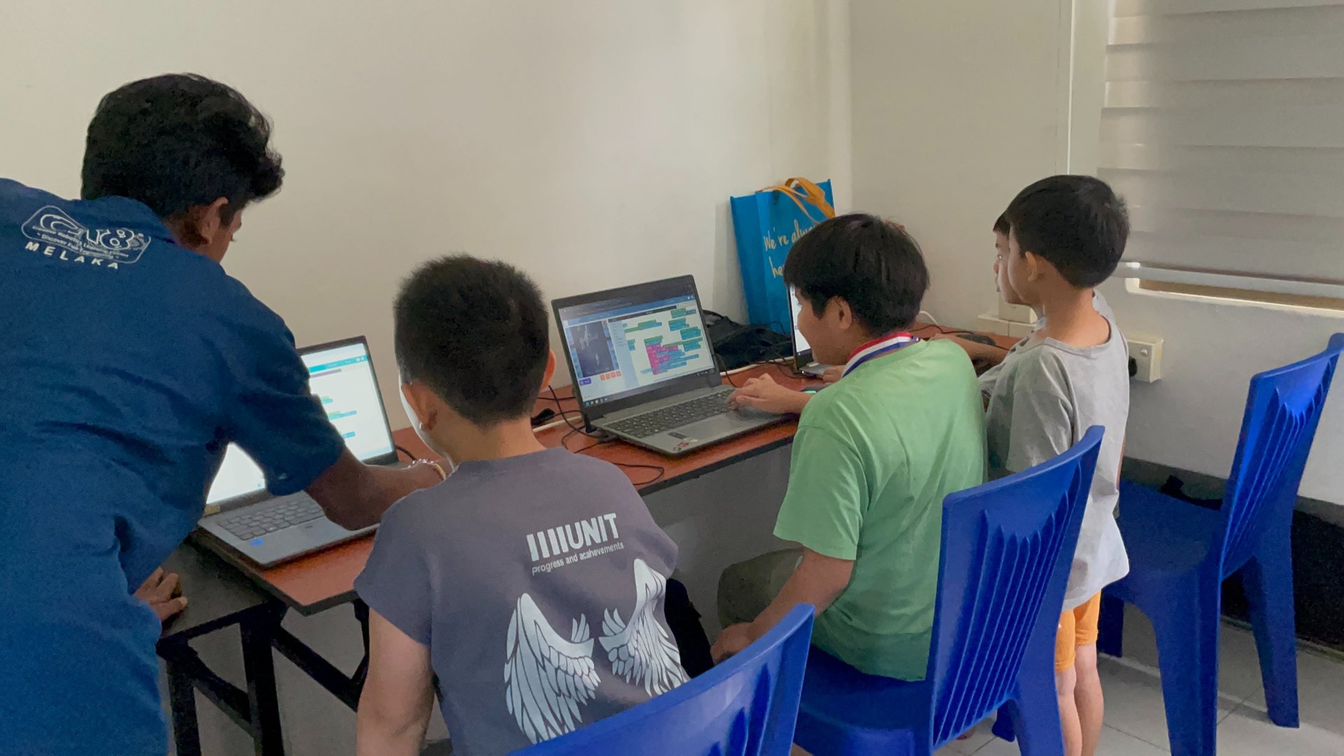 black blue and yellow textile