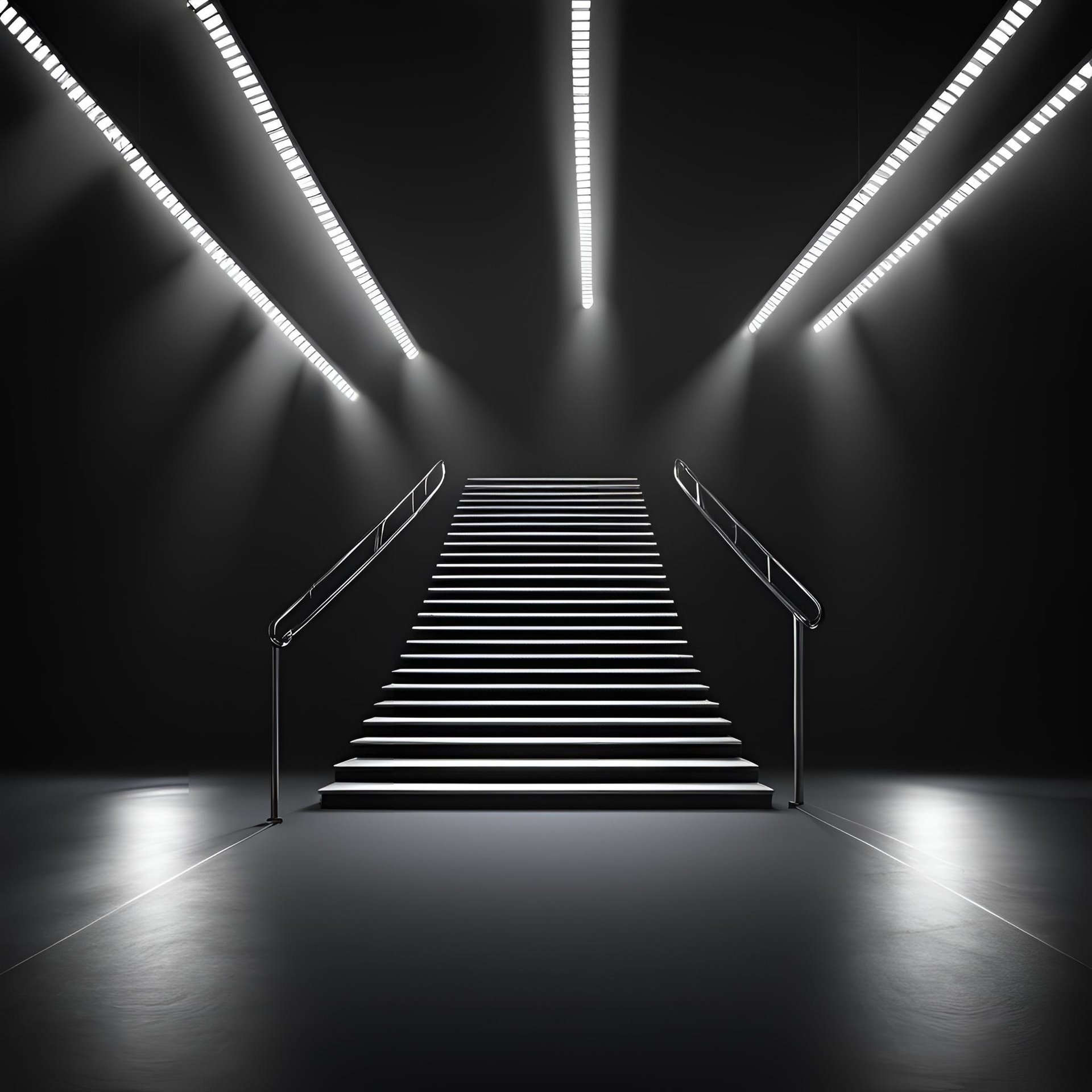 an abstract photo of a curved building with a blue sky in the background