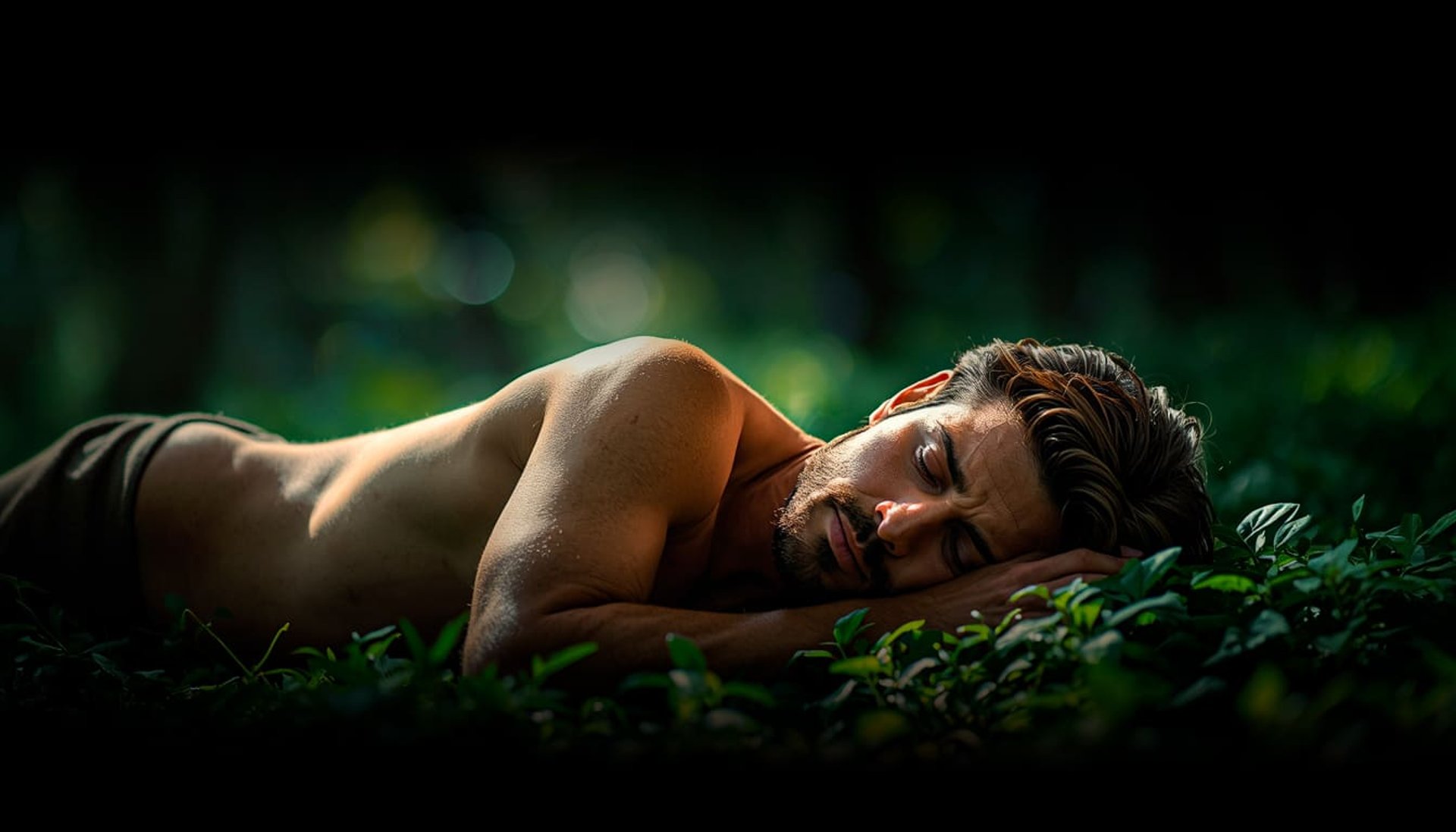 bibliaia Adan dormido en la hierba