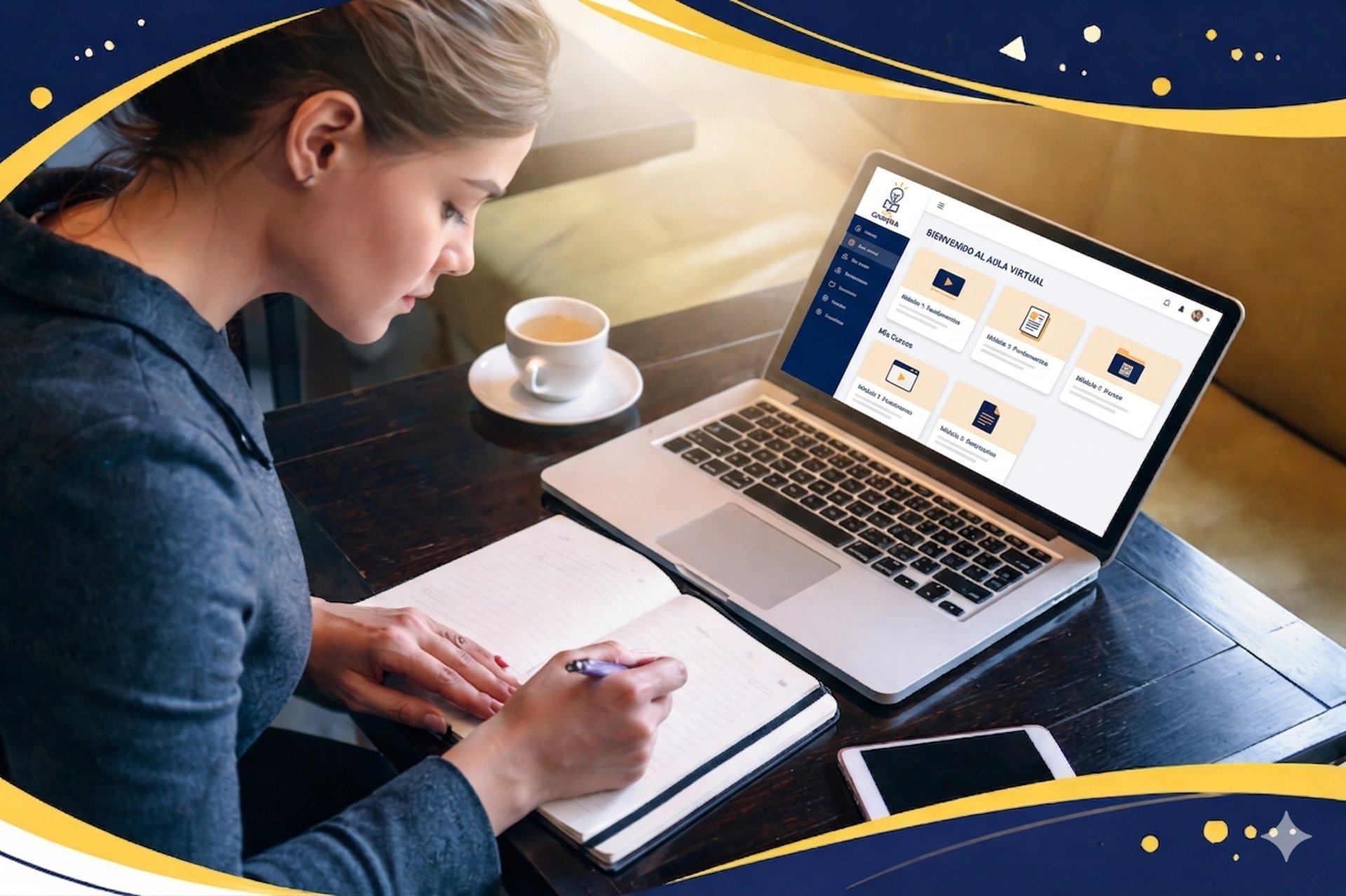 three people sitting in front of table laughing together