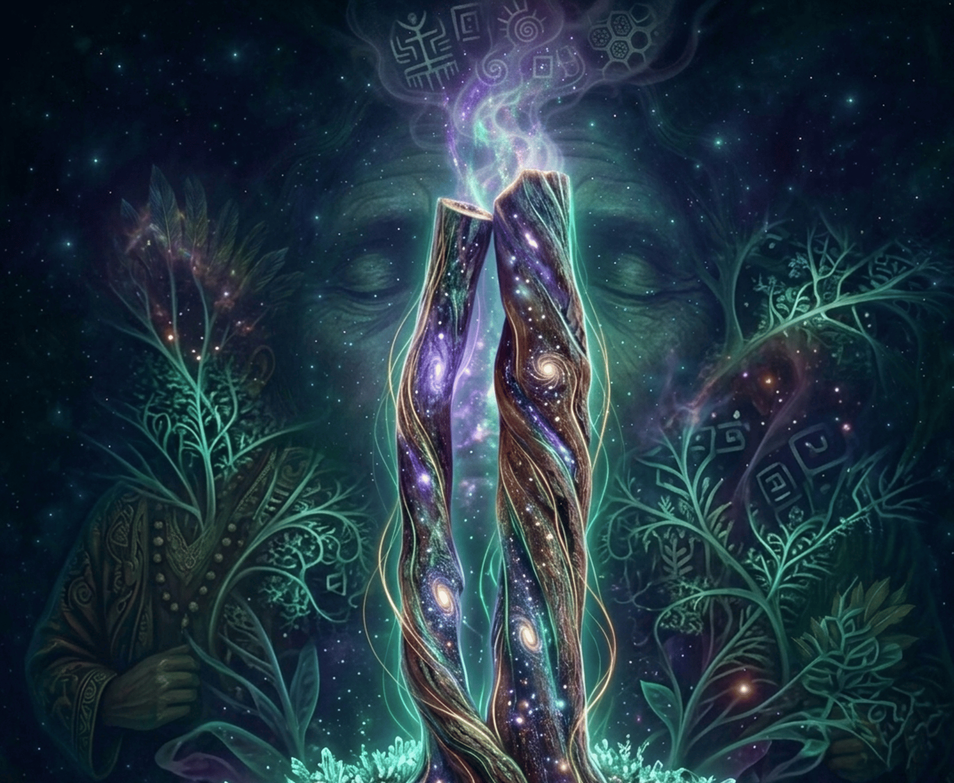 Amazonian spiritual ritual with ayahuasca