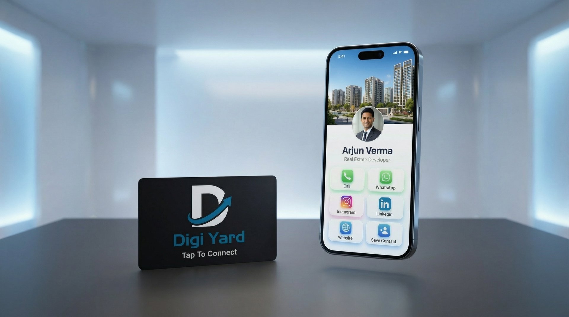 an abstract photo of a curved building with a blue sky in the background