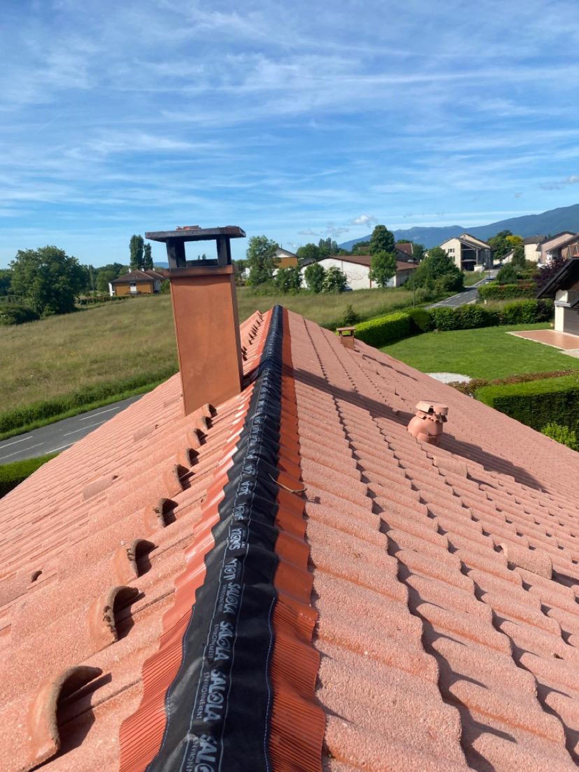 a close-up of a roof