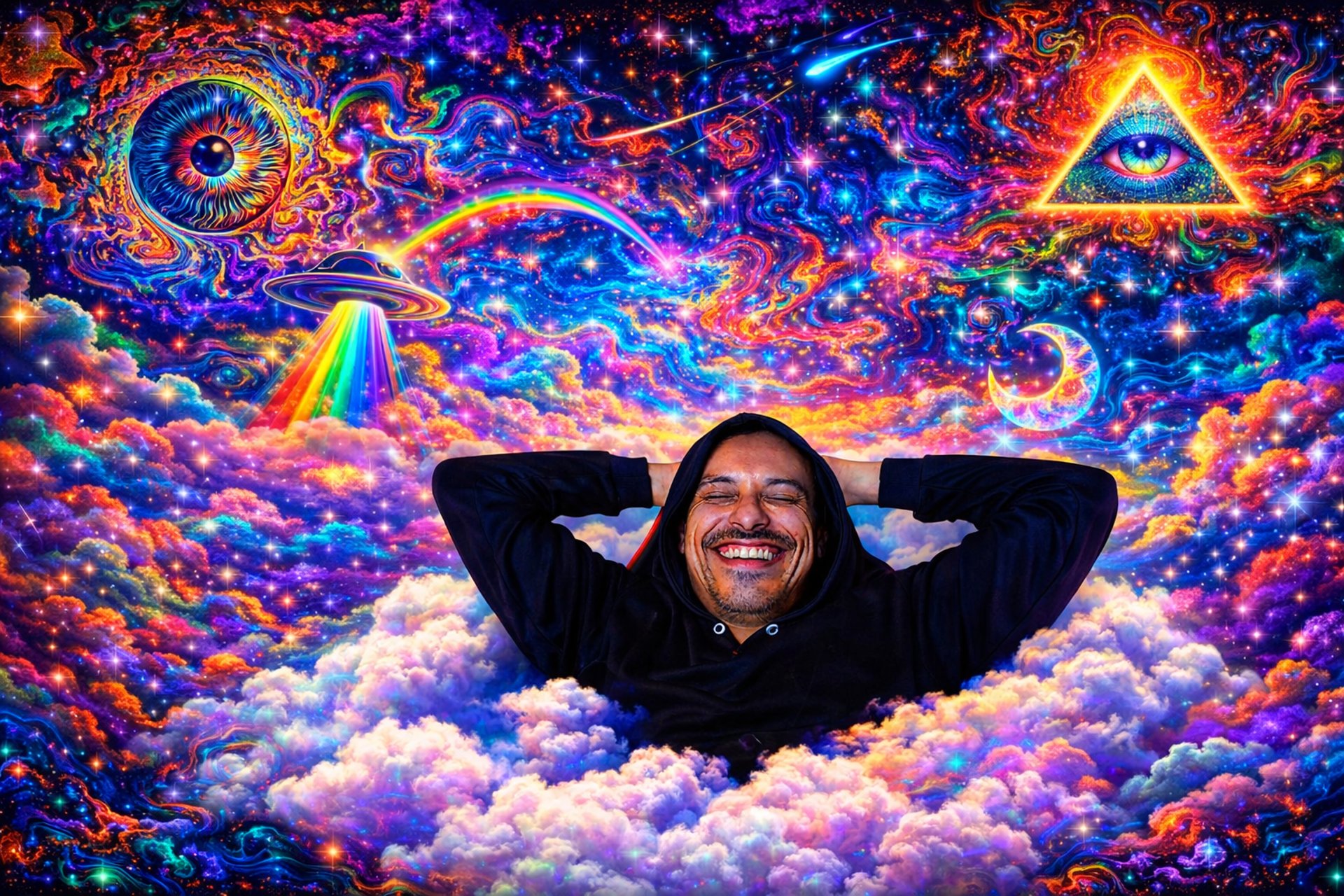 black blue and yellow textile