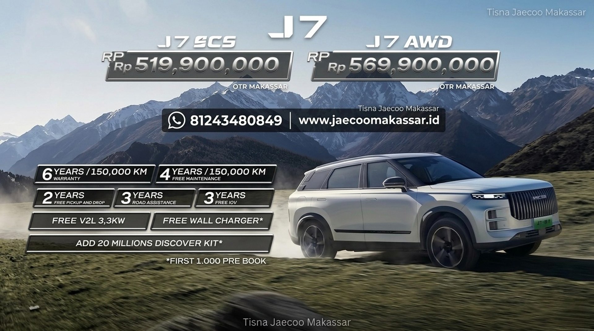 J7 EV Price Jaecoo Makassar OTR And Tisna Contact 81243480849 