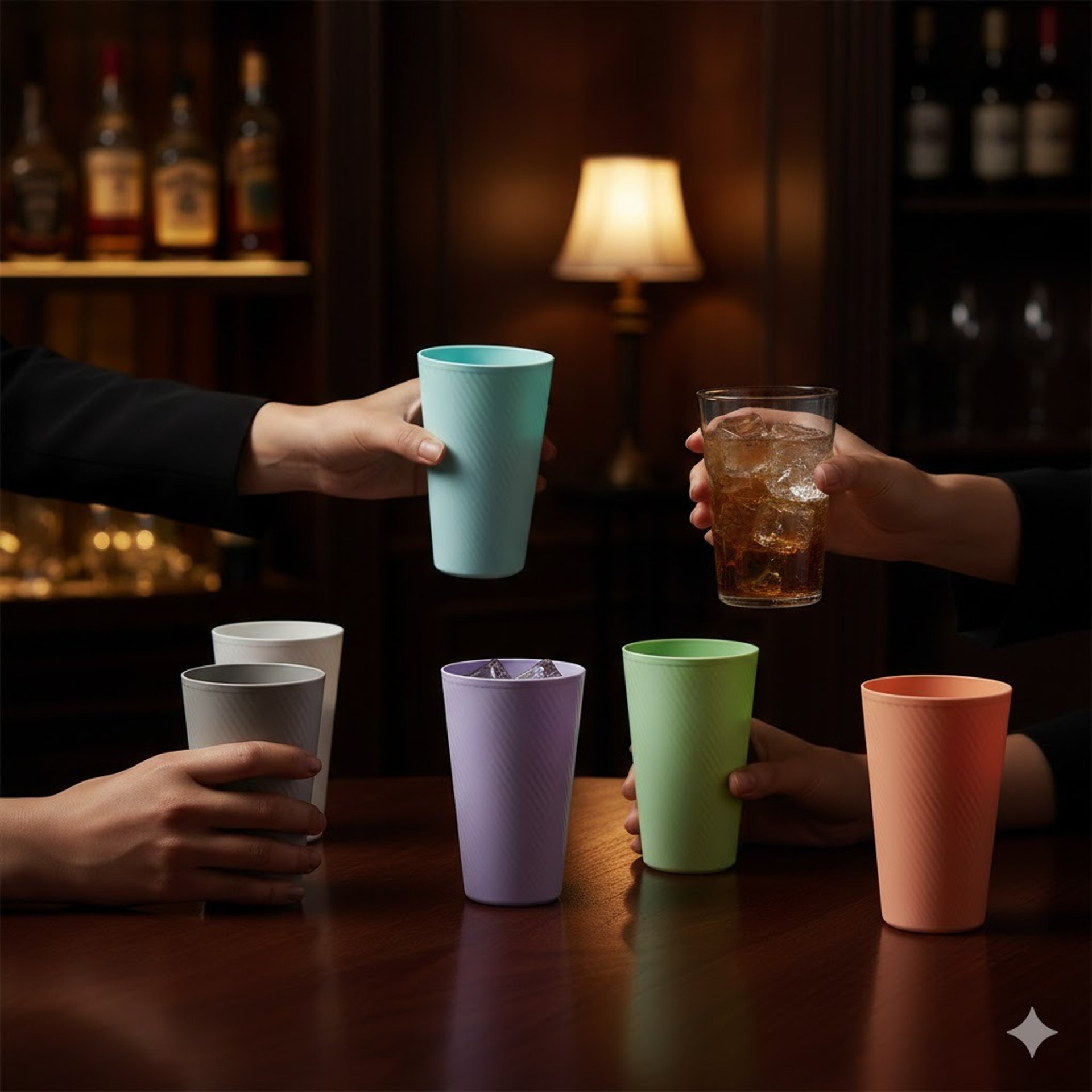 an abstract photo of a curved building with a blue sky in the background