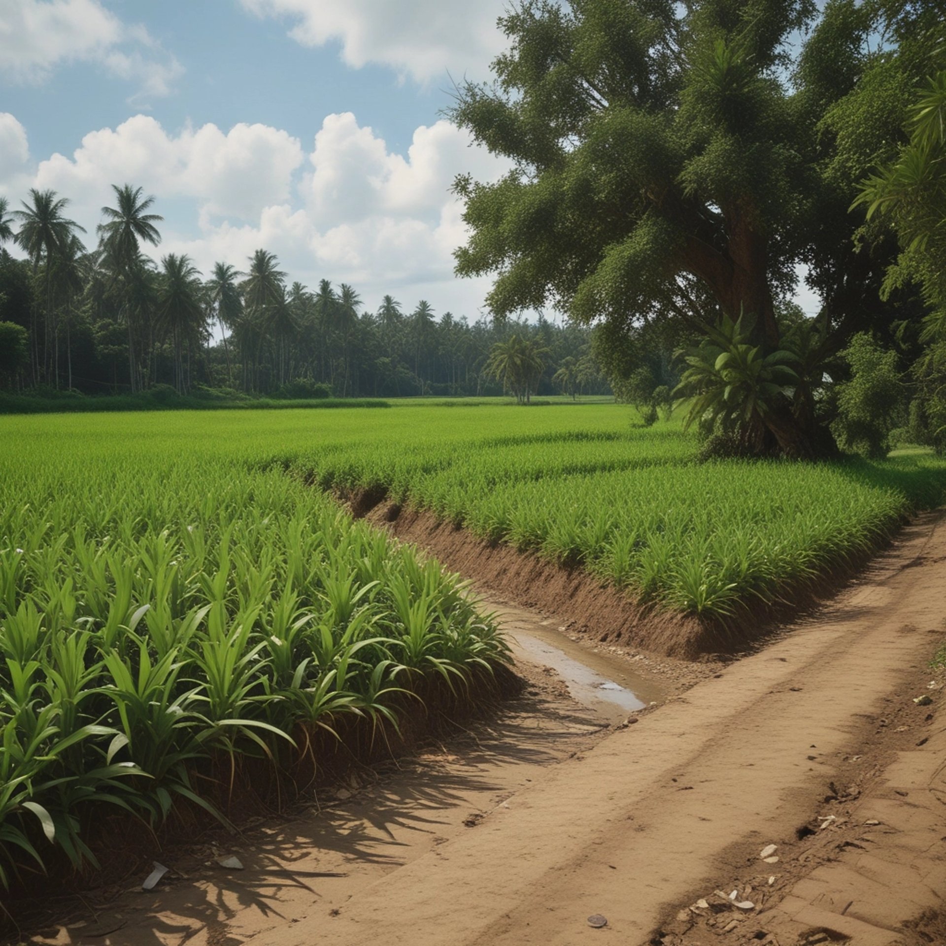 a field of green plants