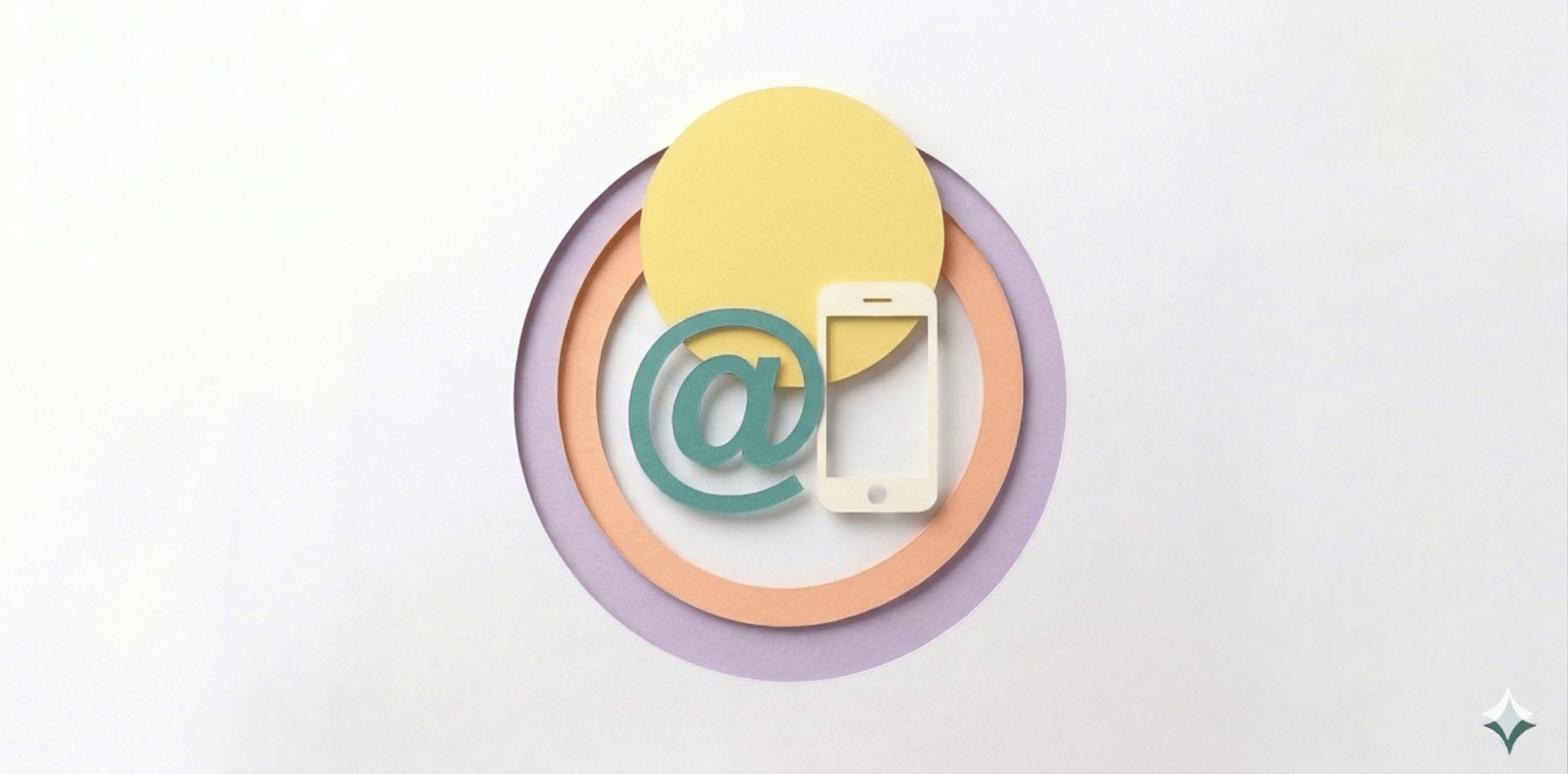 Wooden blocks with contact icons: envelope, phone, location.