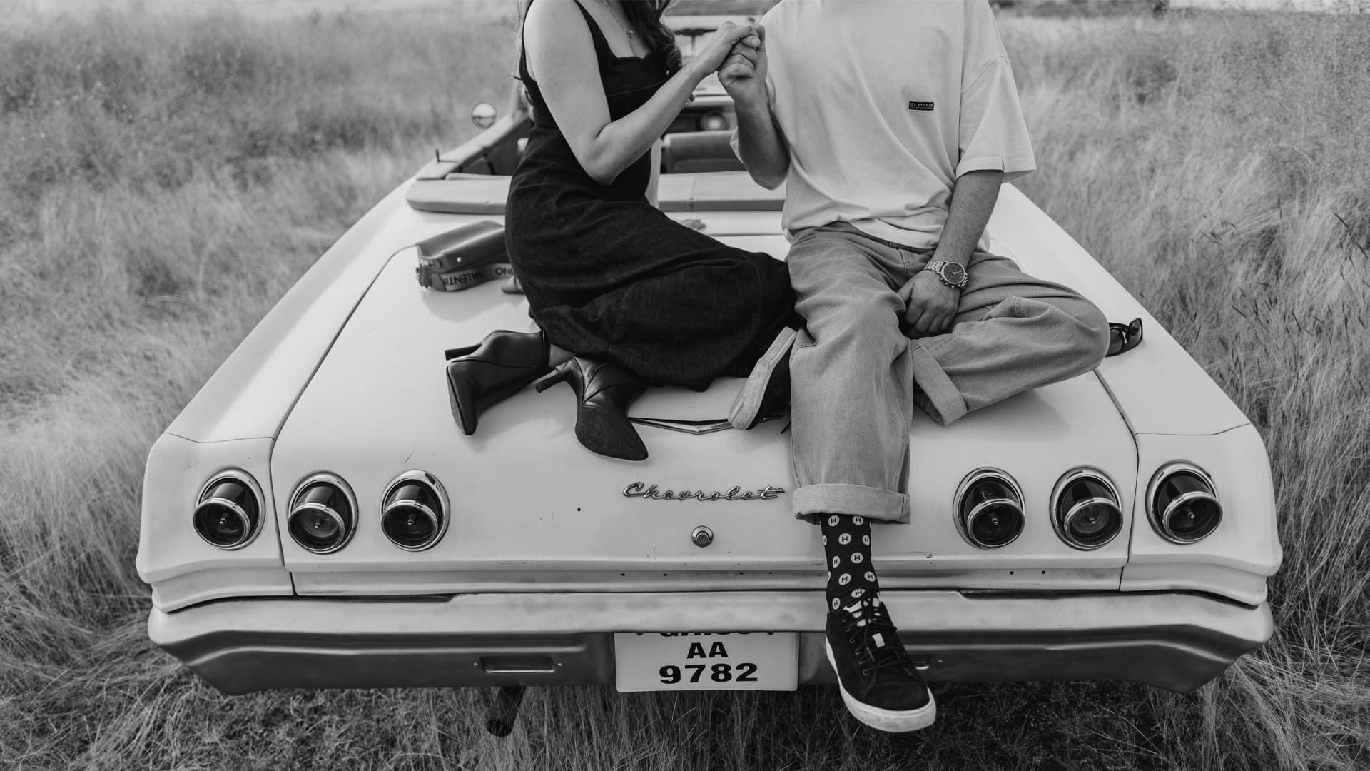an abstract photo of a curved building with a blue sky in the background