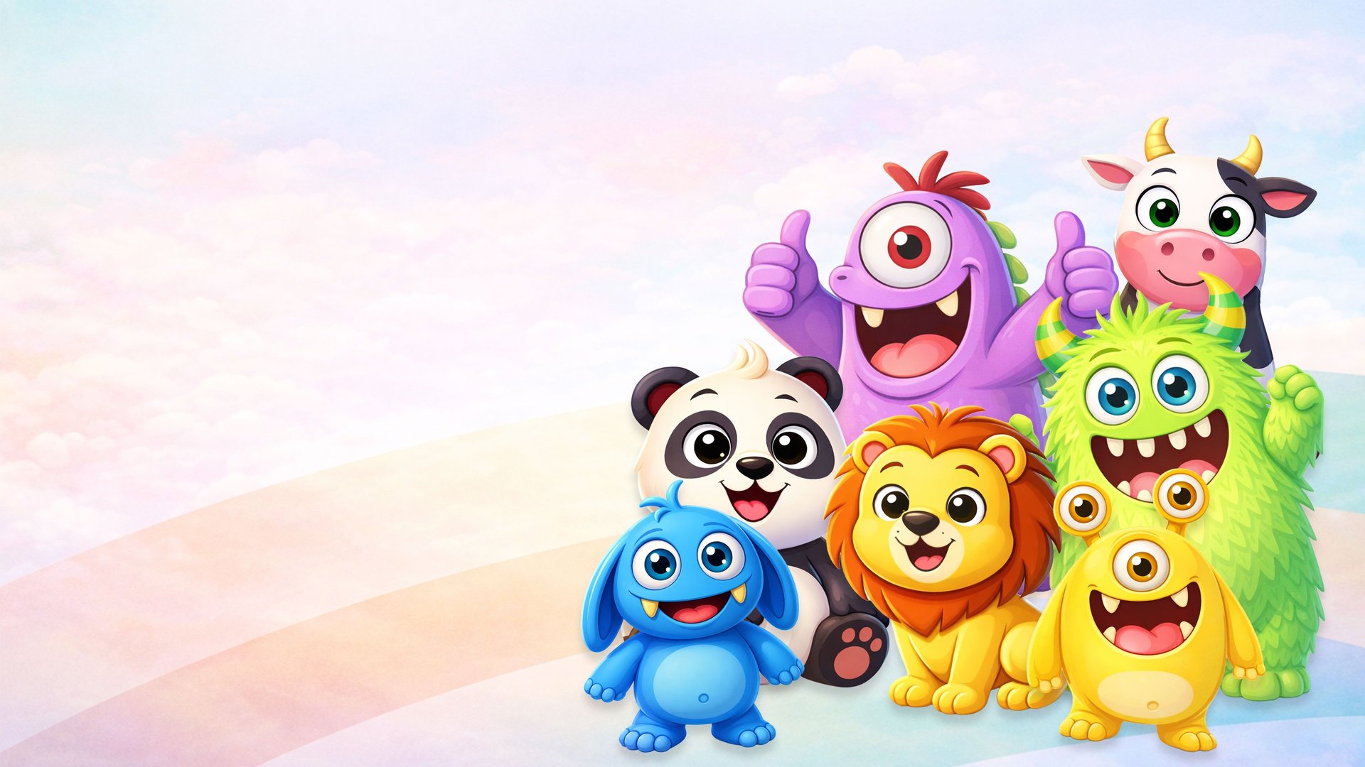 fun and educational kids games characters illustration