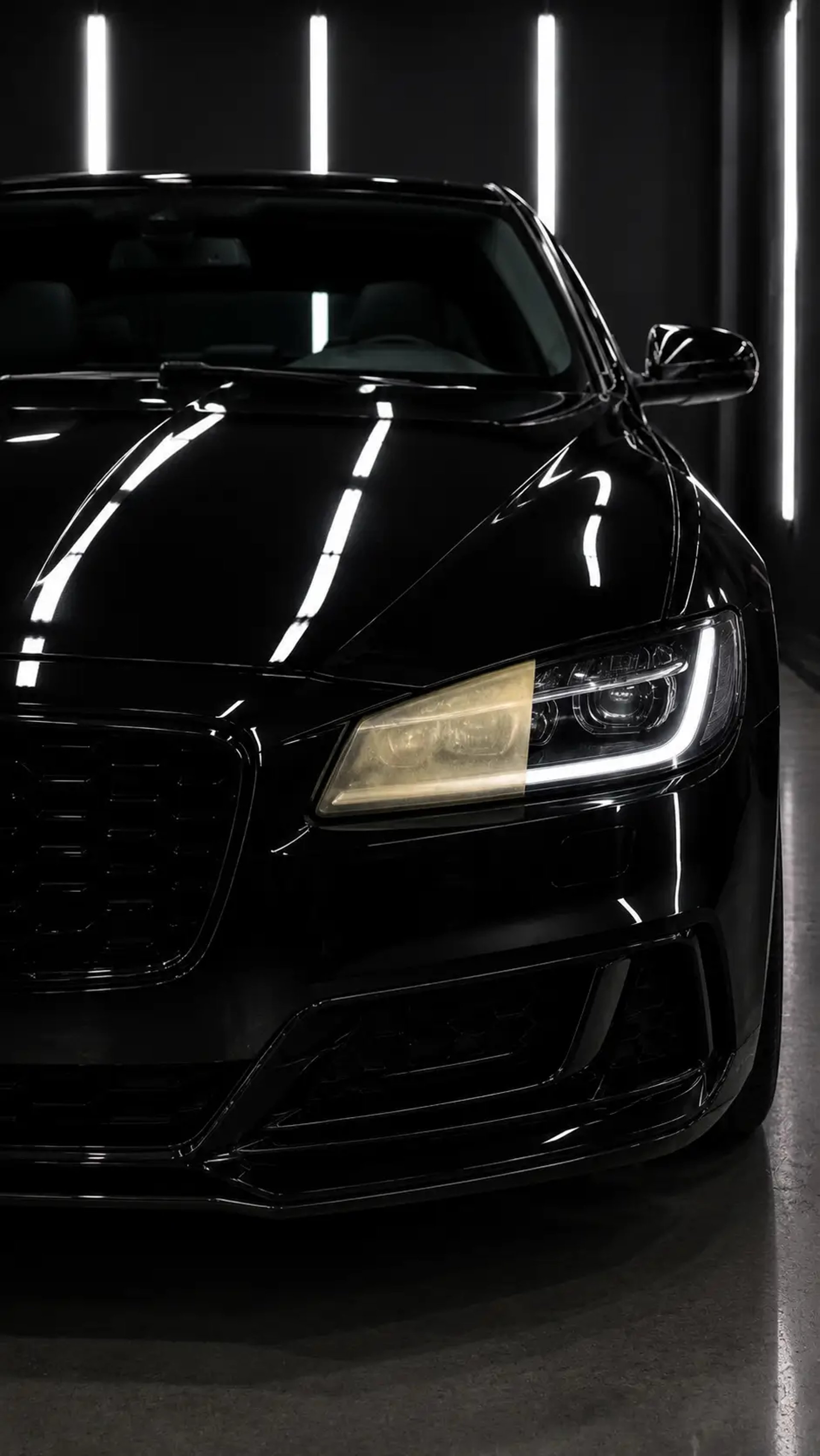 Mobile headlight restoration service in Chicago by Lucky Auto Detailing
