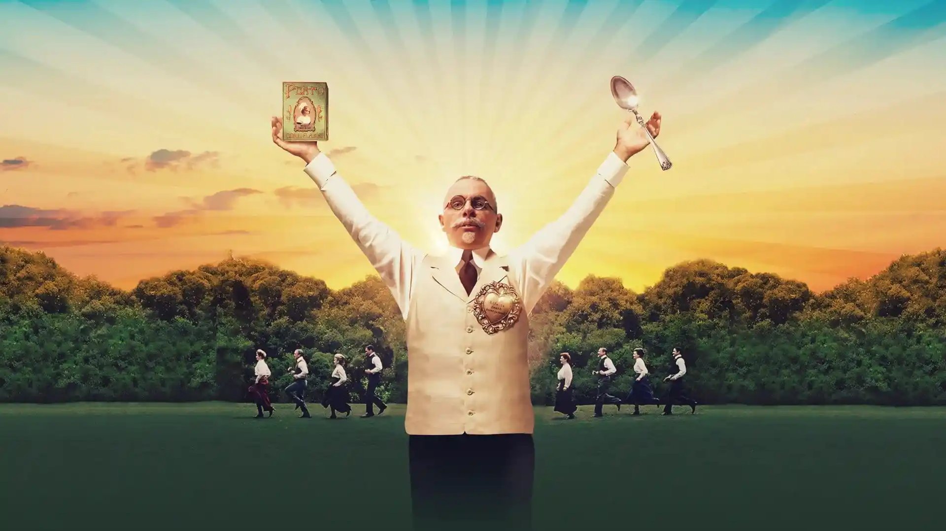 Road to Wellville wallpaper , man holding objects in the air