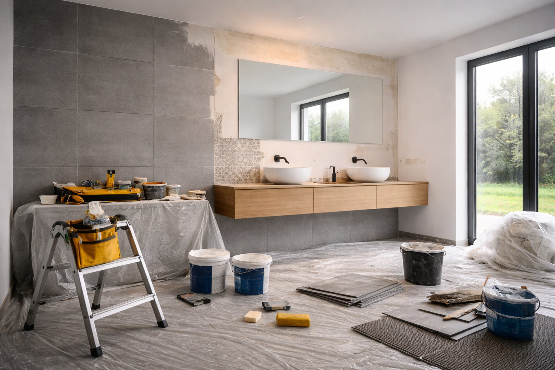 an abstract photo of a curved building with a blue sky in the background