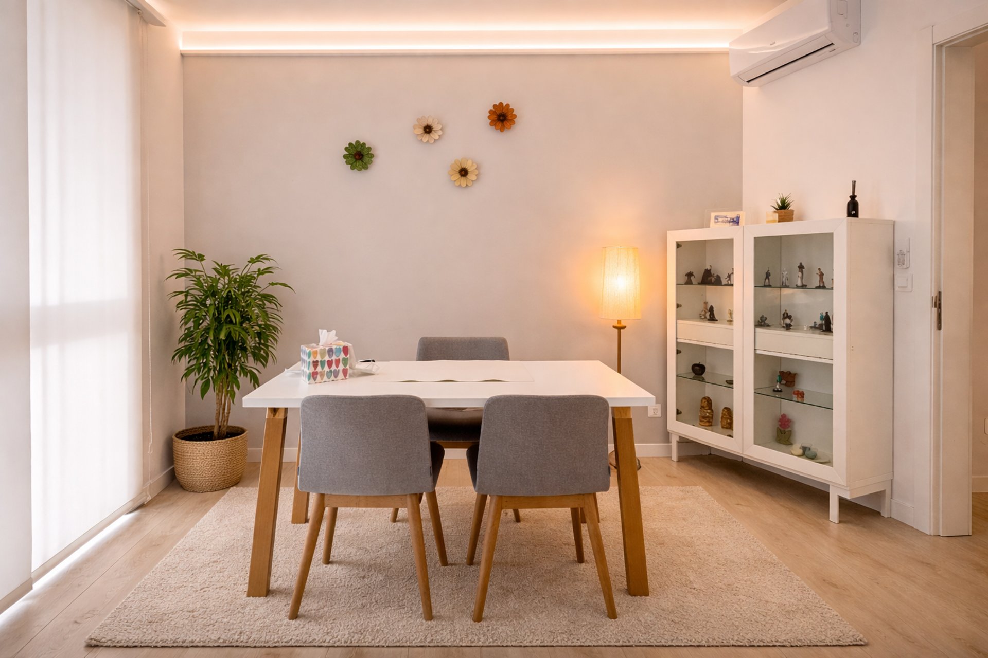 turned off laptop computer on top of brown wooden table