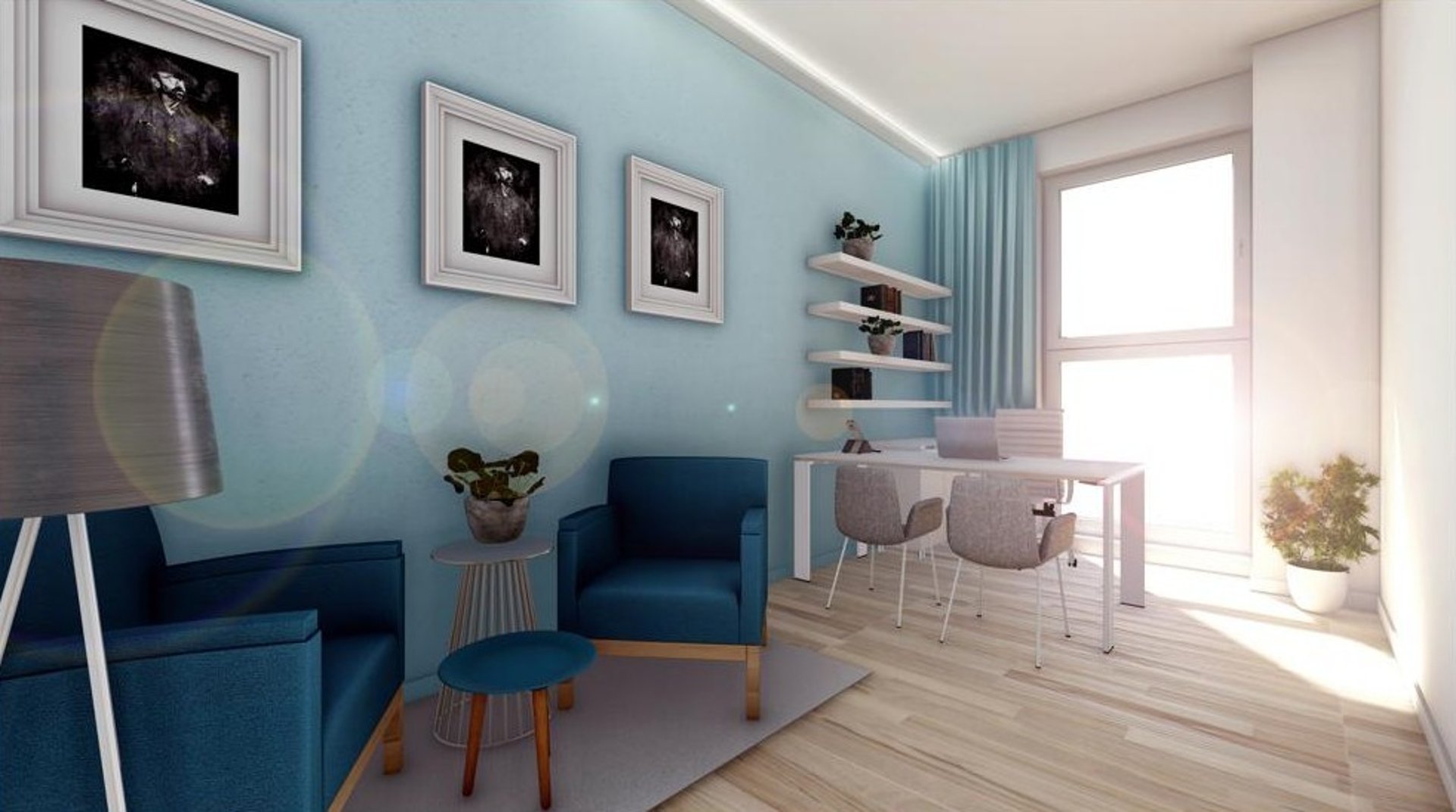 a train station with a few people