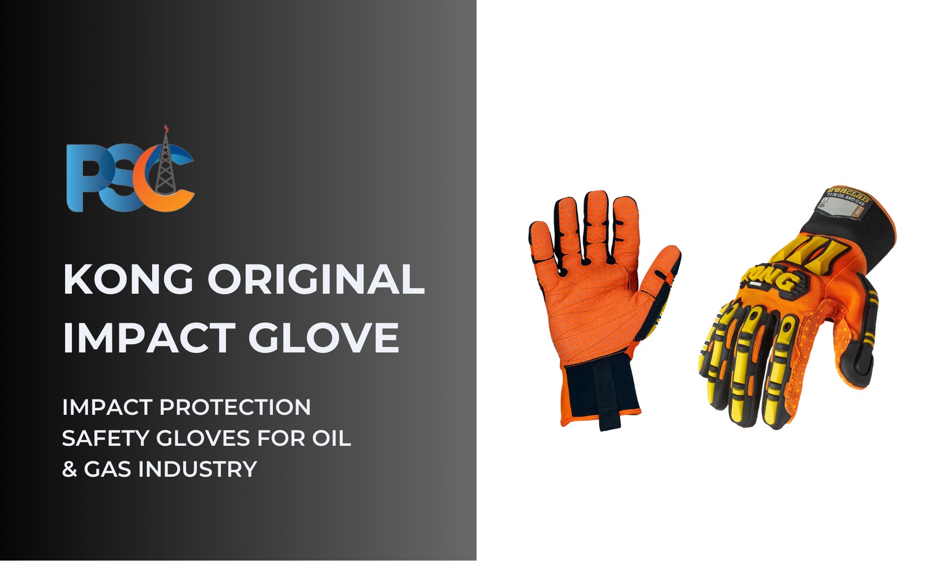 PSC KONG Original Impact Safety Gloves for oil and gas industrial hand protection