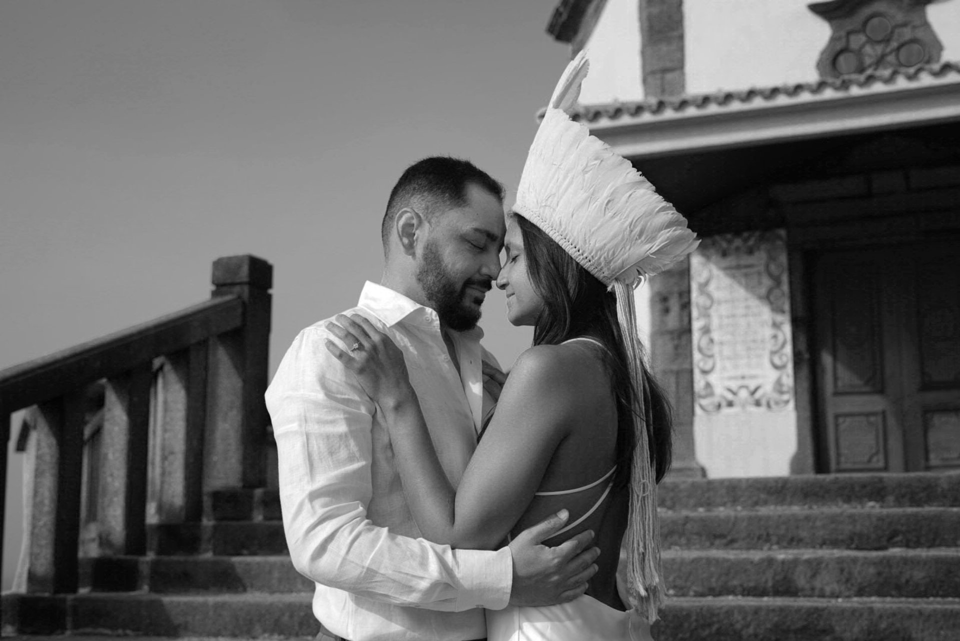 couple wearing silver-colored rings