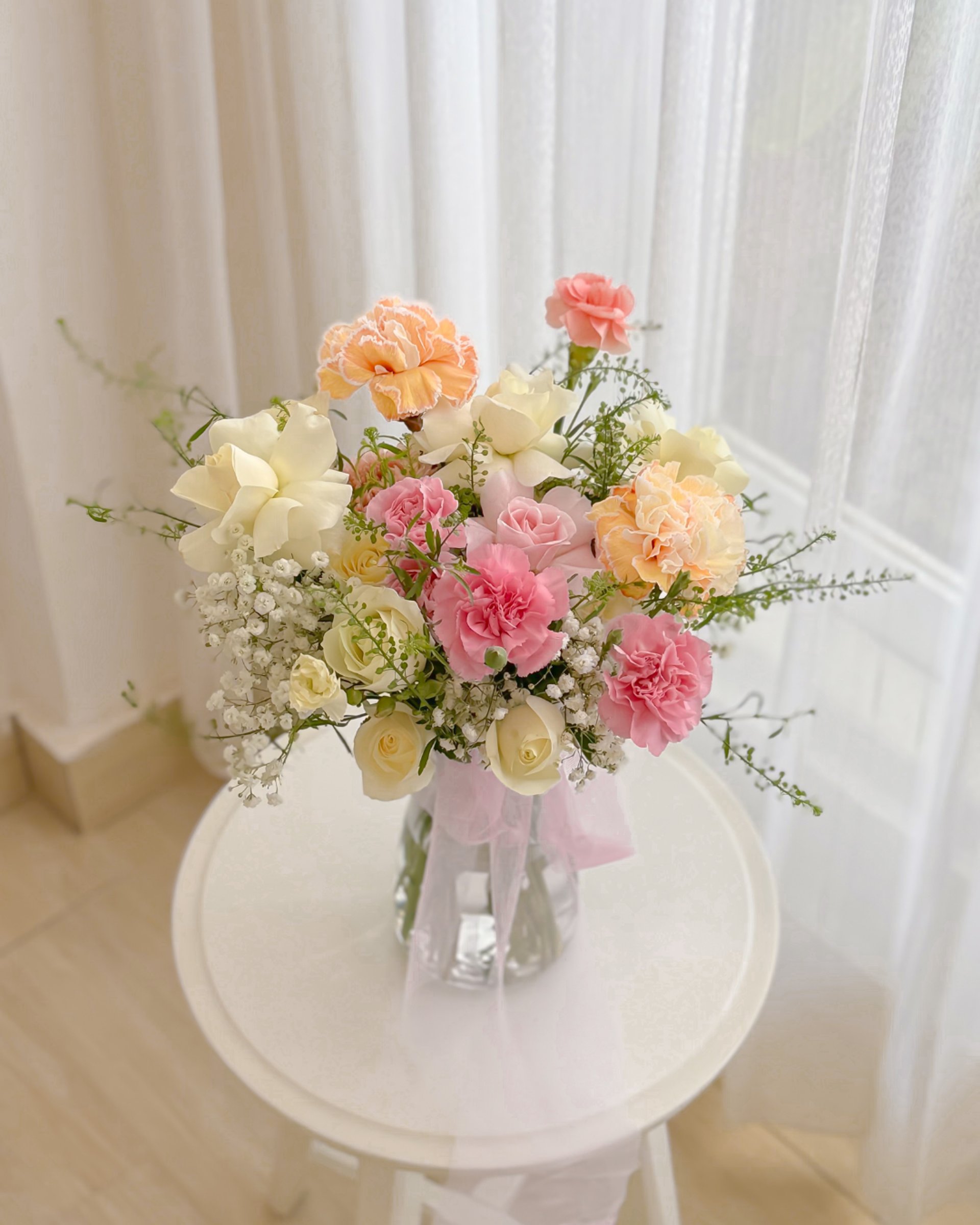 an abstract photo of a curved building with a blue sky in the background