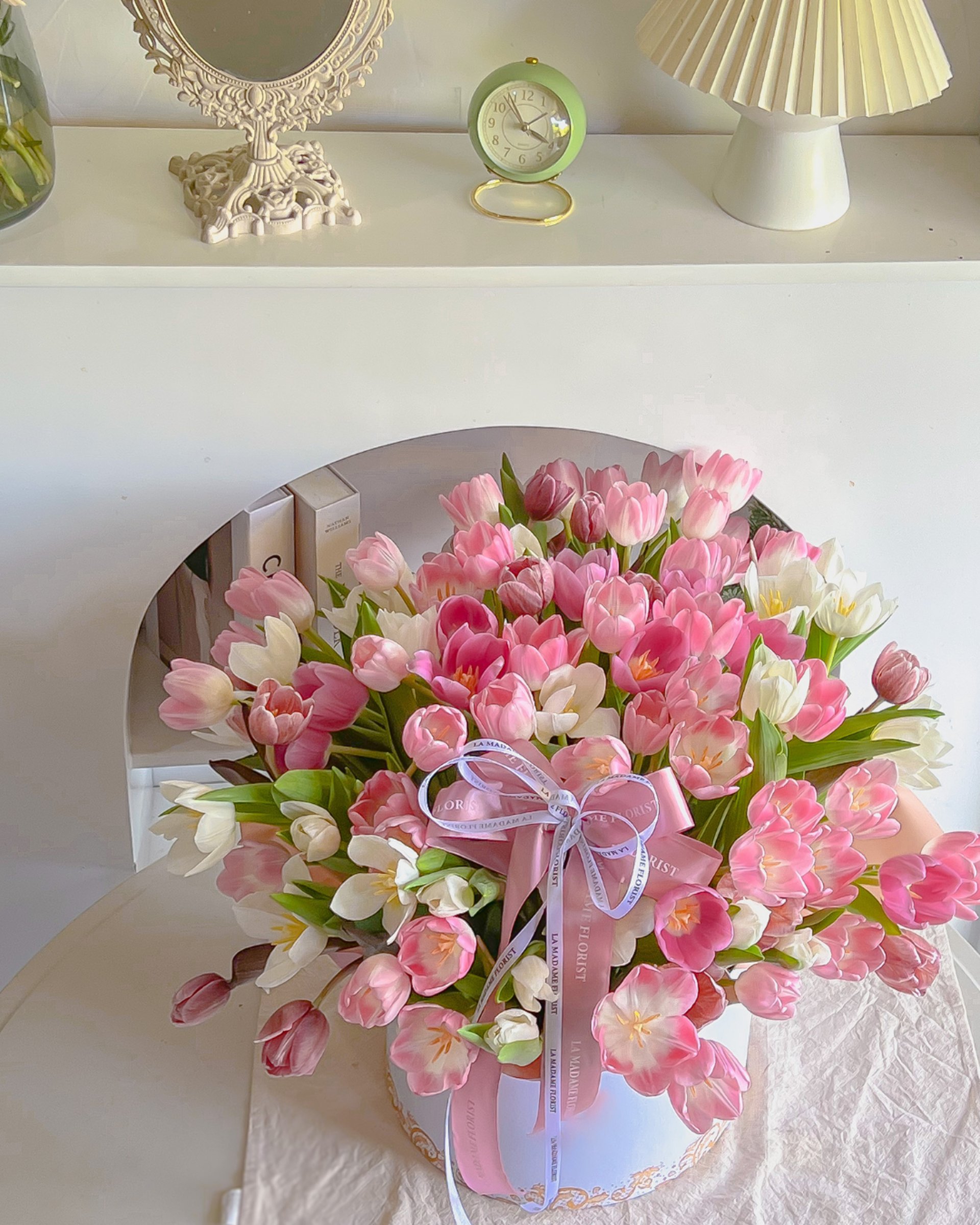 an abstract photo of a curved building with a blue sky in the background