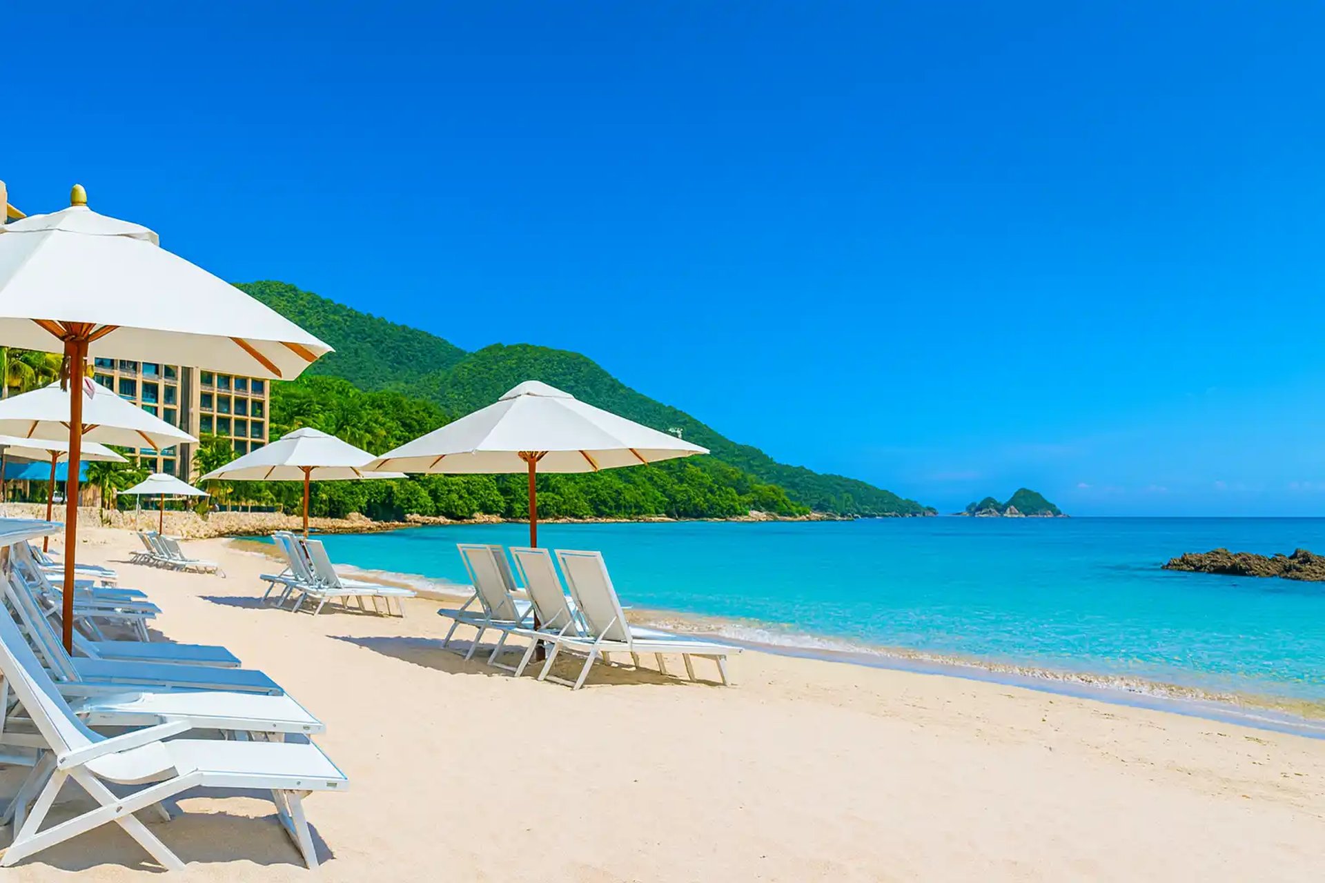 an abstract photo of a curved building with a blue sky in the background
