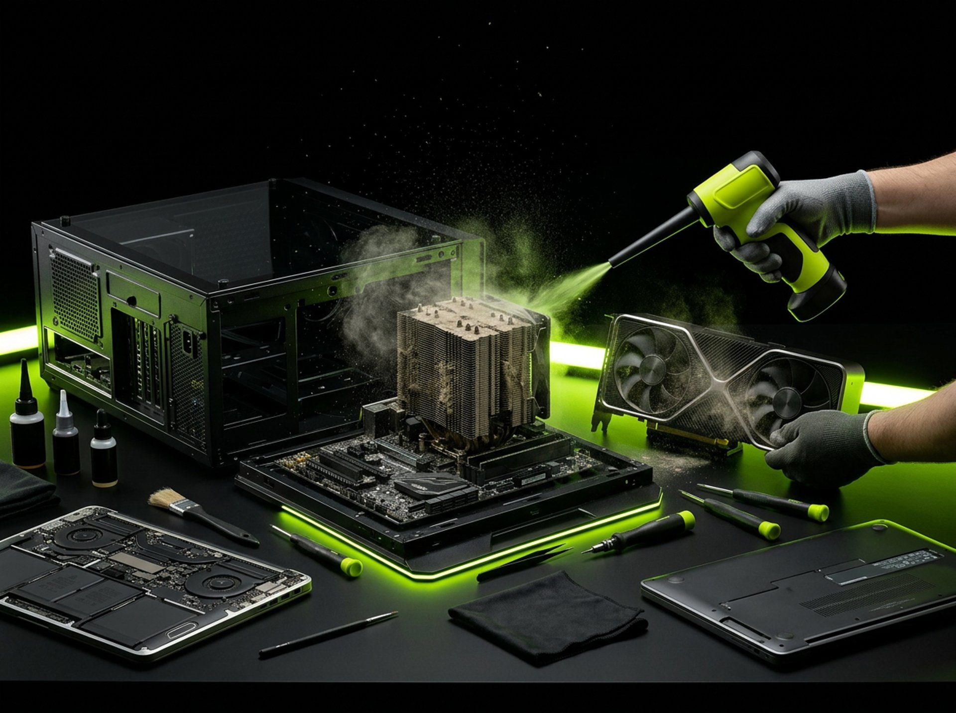 Dust cleanup service, visit Computer and Mobile Repair LLC at 2021 Gallatin Pike N, Suite 108, Madison, TN 37115,