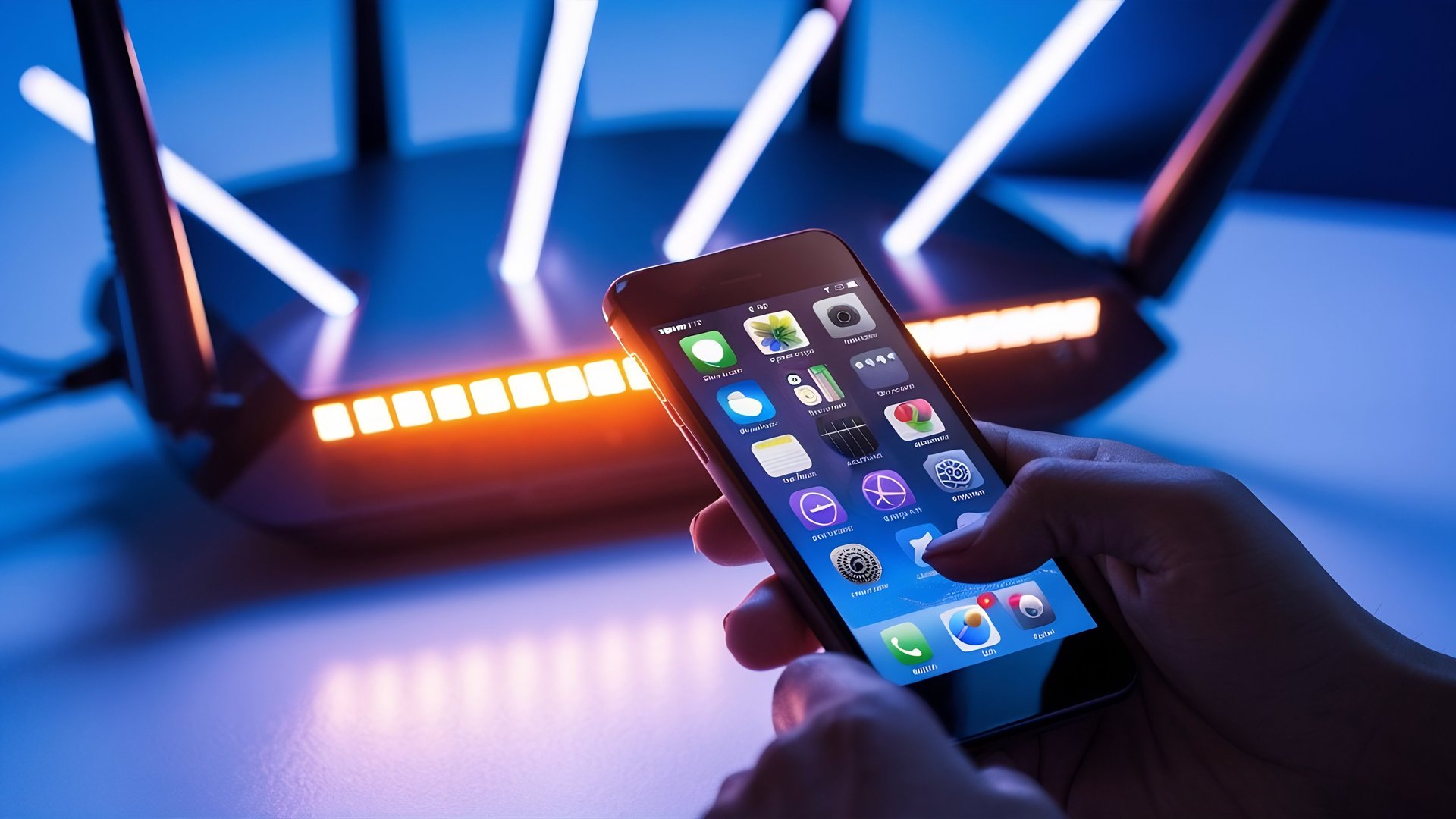 A person holding a remote control in front of a laptop