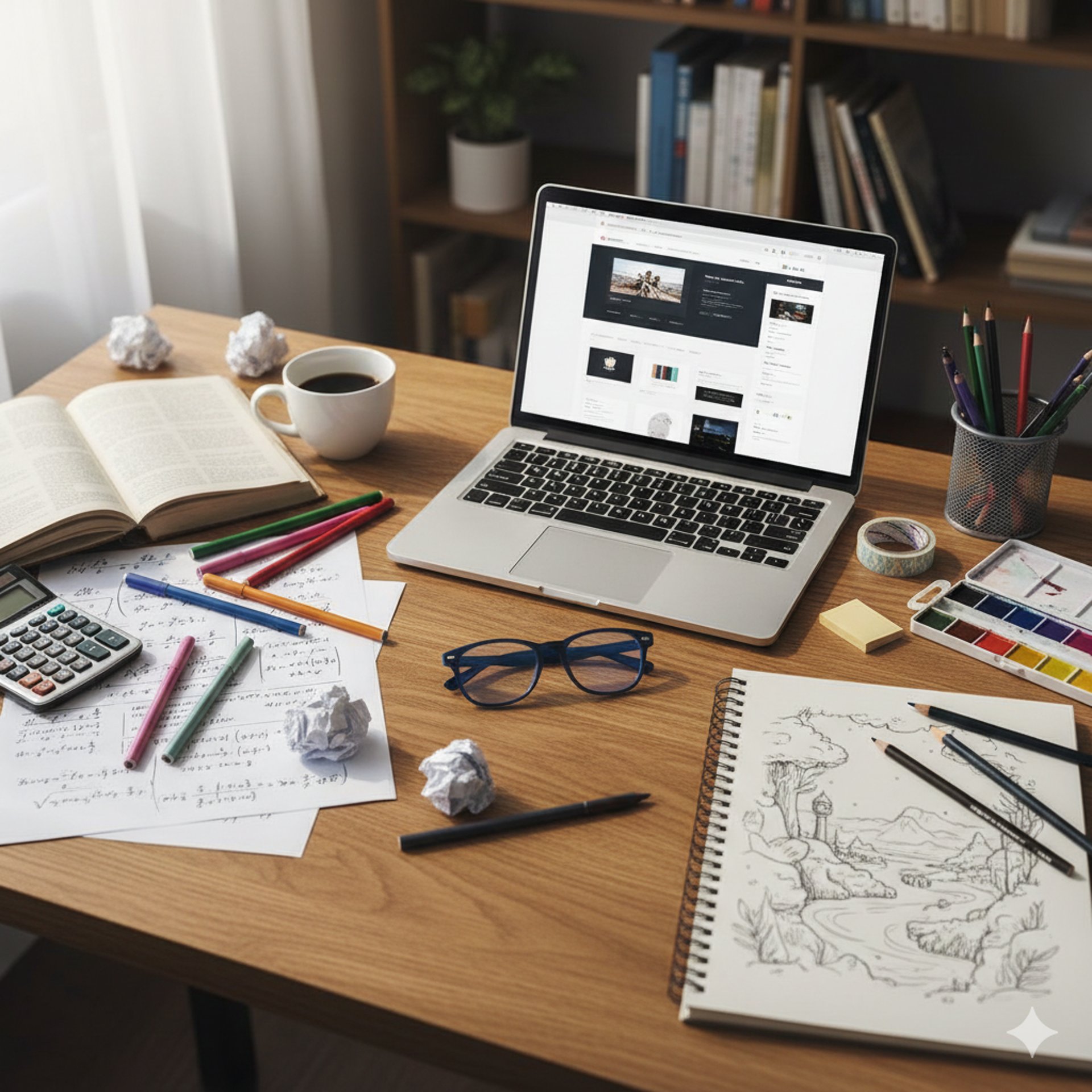 A man sanding a wooden table with a sander