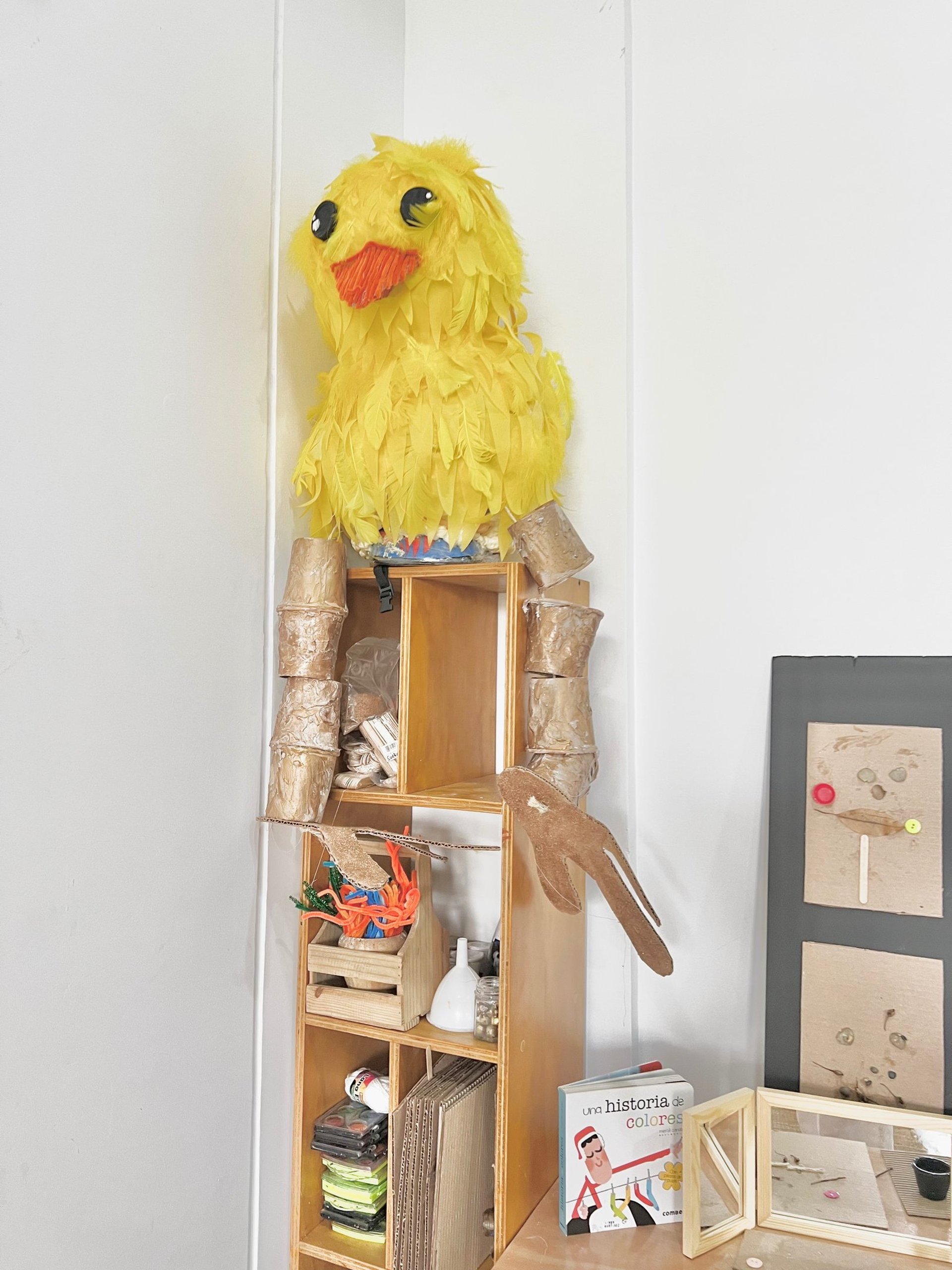 an abstract photo of a curved building with a blue sky in the background