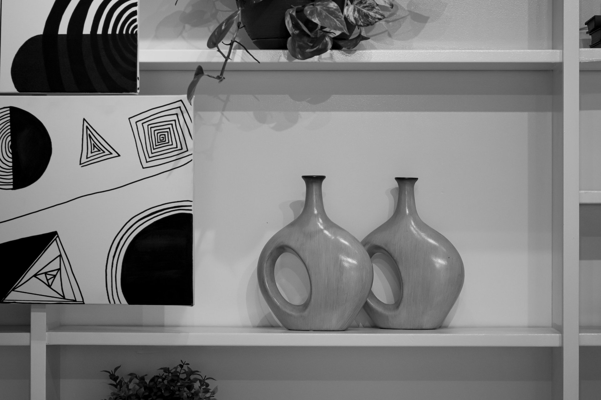 an abstract photo of a curved building with a blue sky in the background