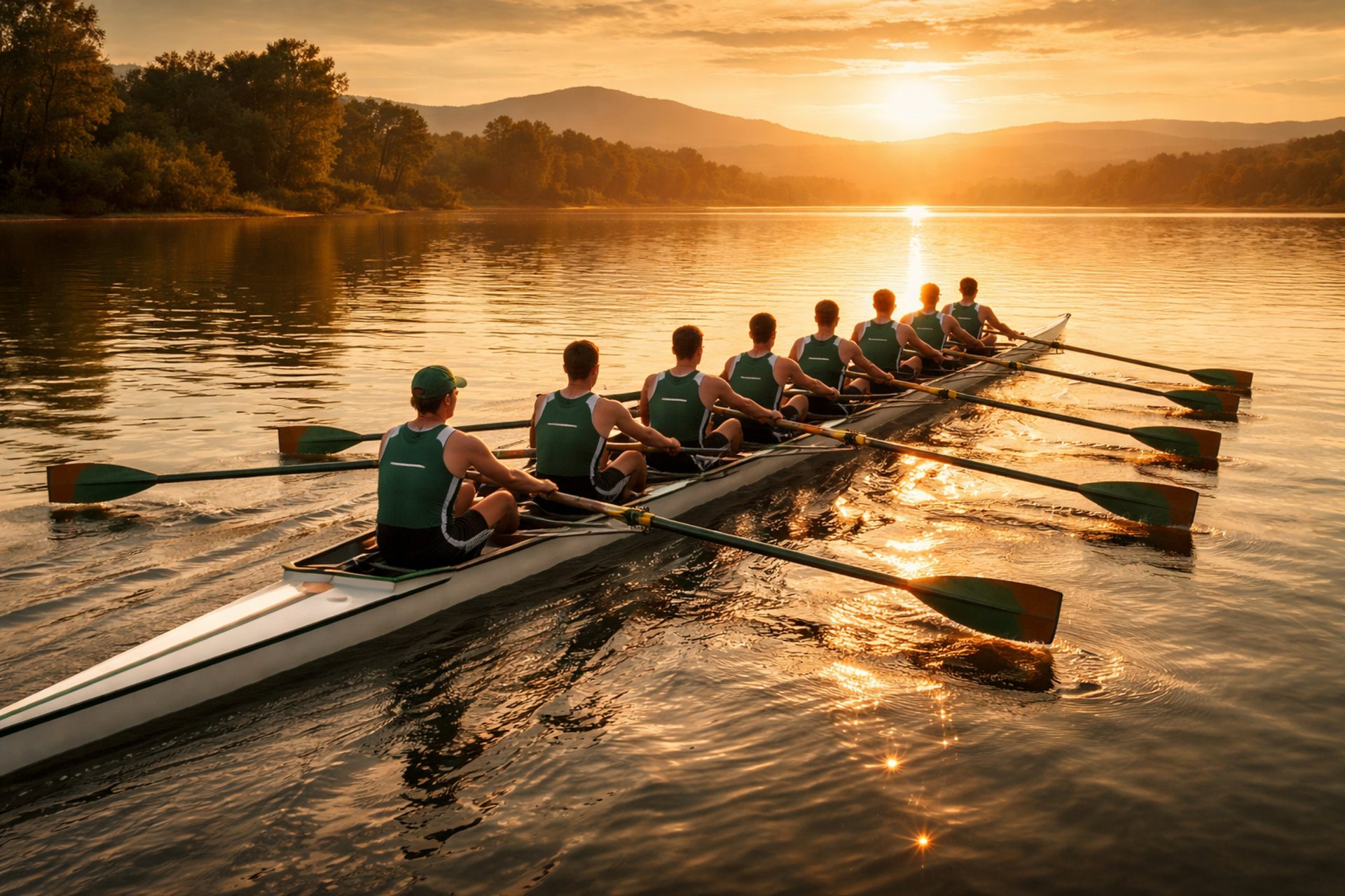 a row of boats floating on top of a body of water